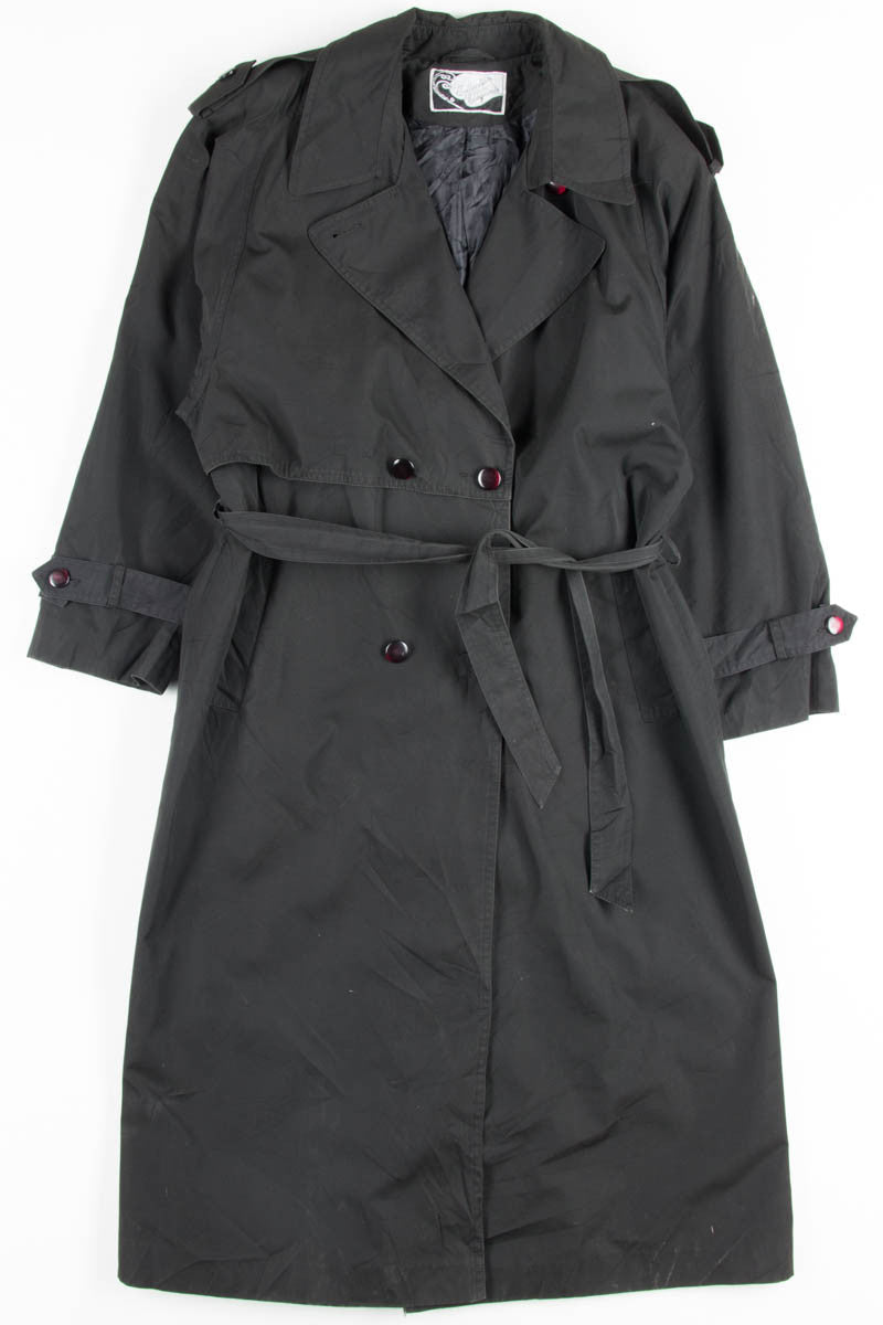 Black Vintage Trench Coat