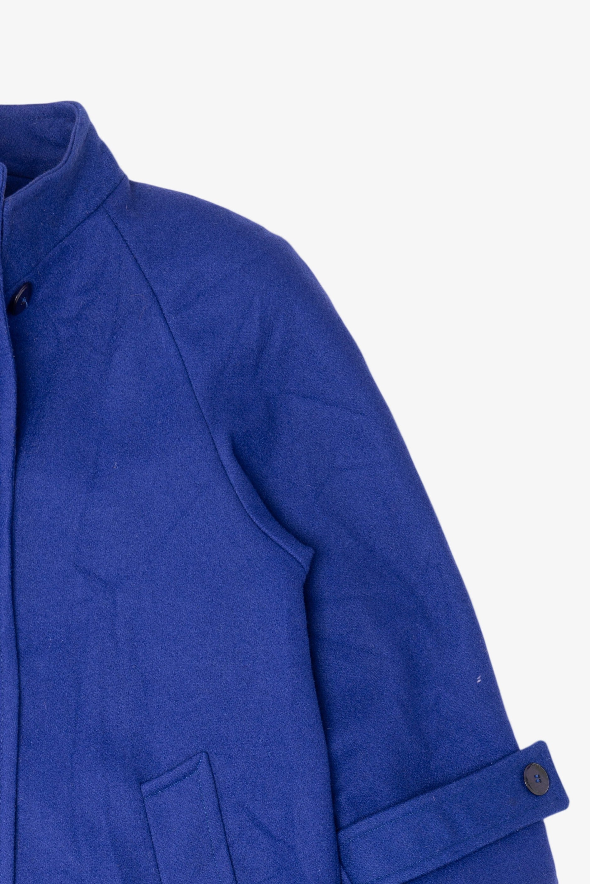 Vintage Blue Andrea Marin Trench Coat (1980s)