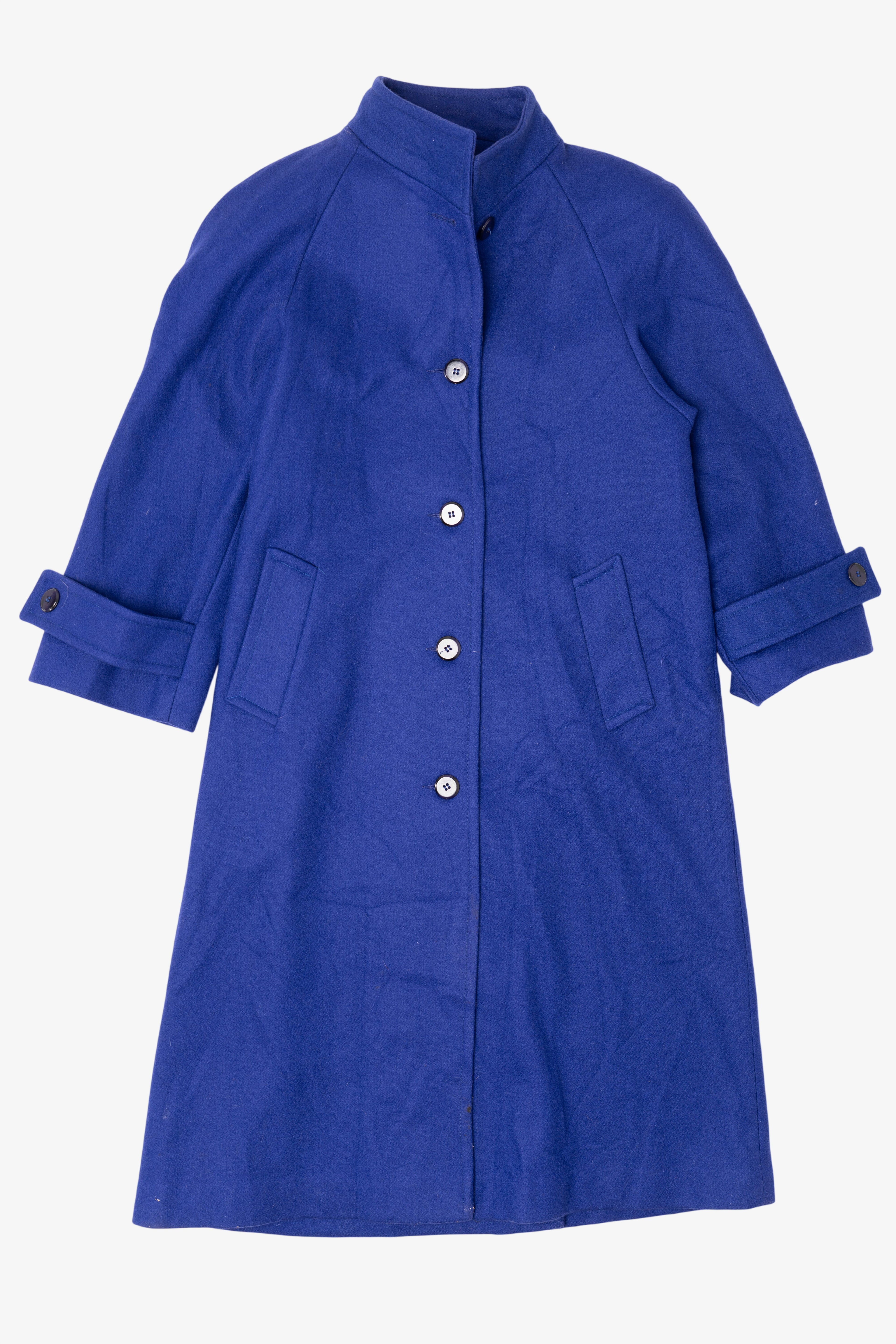 Vintage Blue Andrea Marin Trench Coat (1980s)
