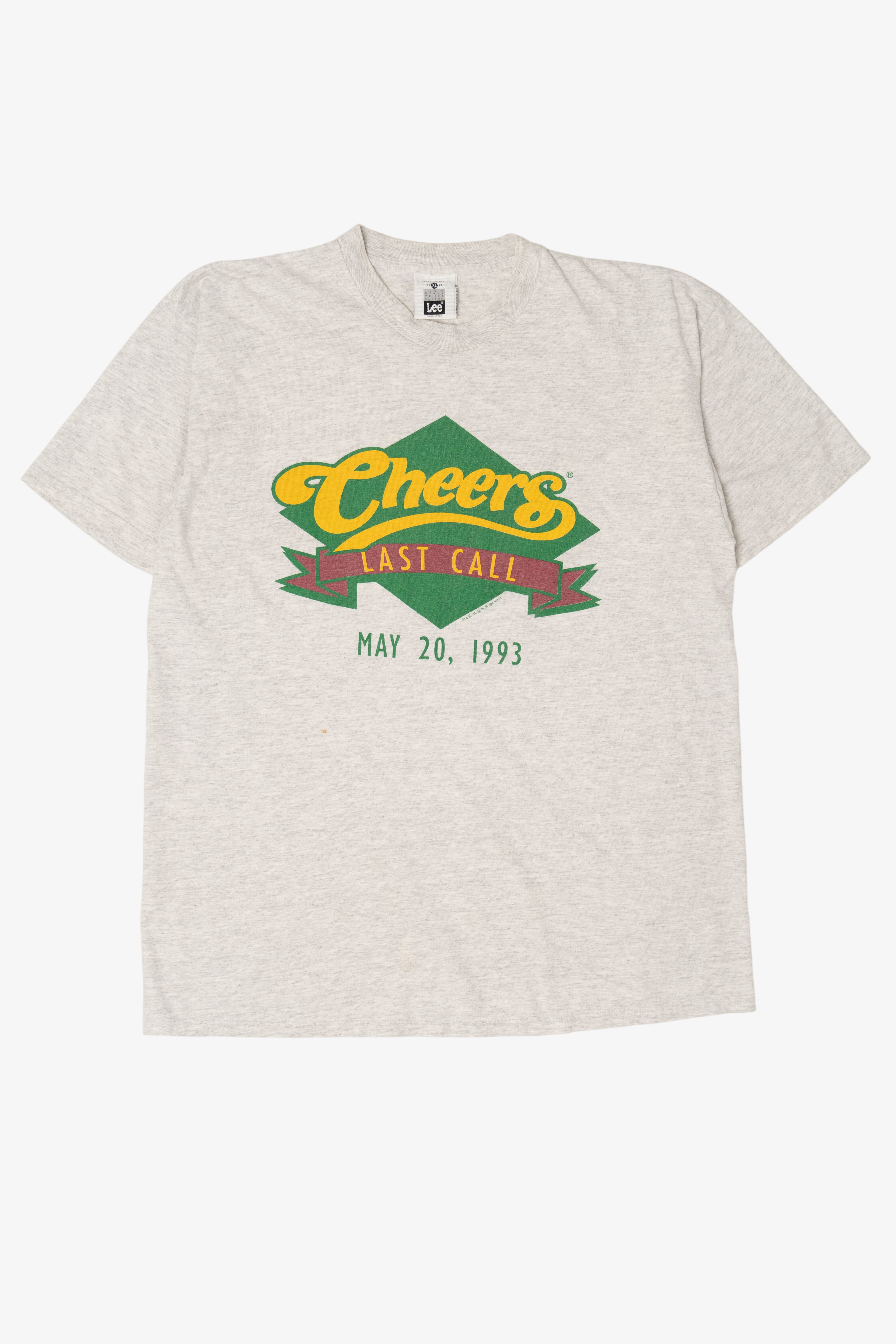 Vintage Light Gray Cheers Last Call T-Shirt (1990s)