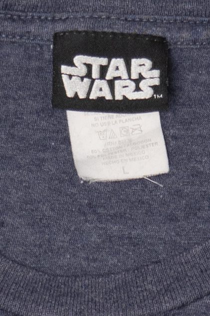 Navy Blue Star Wars A New Hope Japanese Poster T-Shirt (2000s)