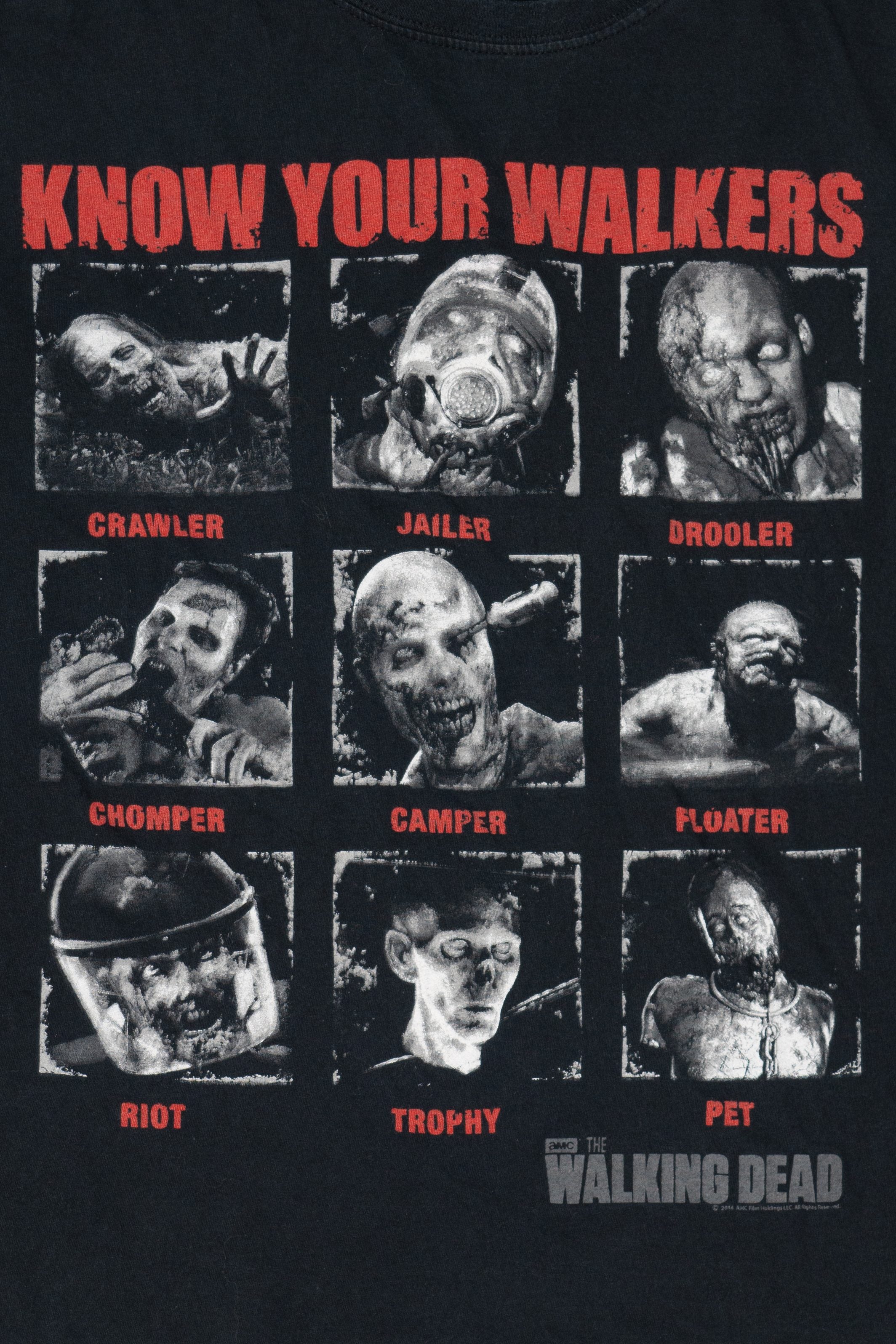 The Walking Dead "Know Your Walkers" Vintage T-Shirt (2010s)