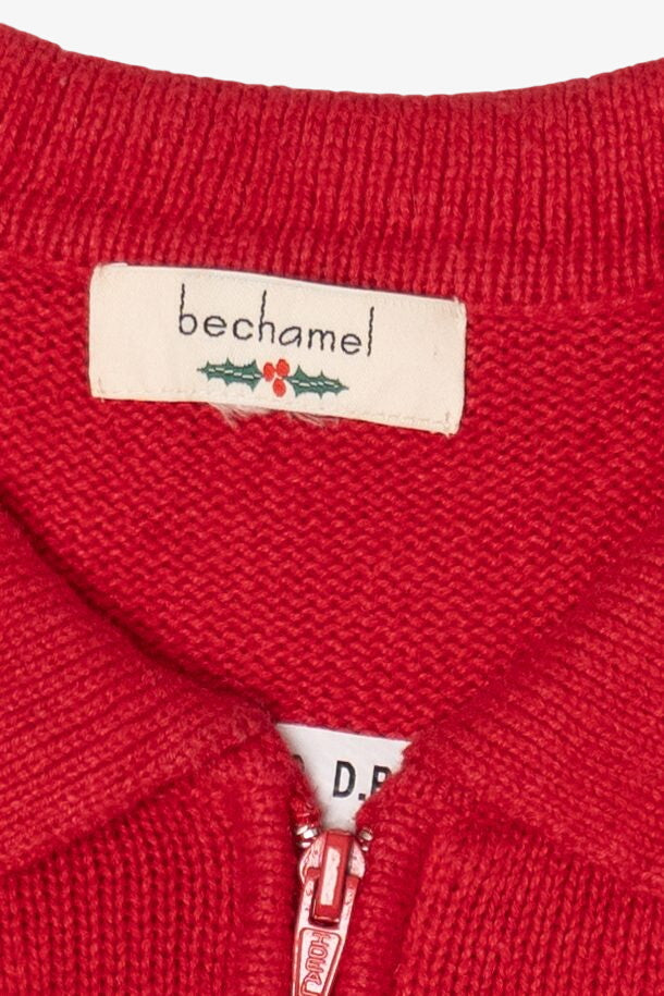 Vintage Red Bechamel Penguins Ugly Christmas Cardigan (1990s)
