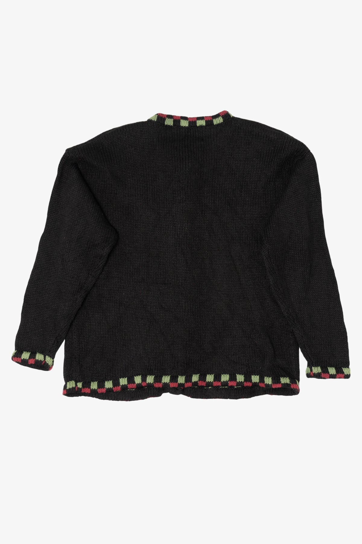 Vintage Black Tiara International Santa Ugly Christmas Cardigan (2000s)