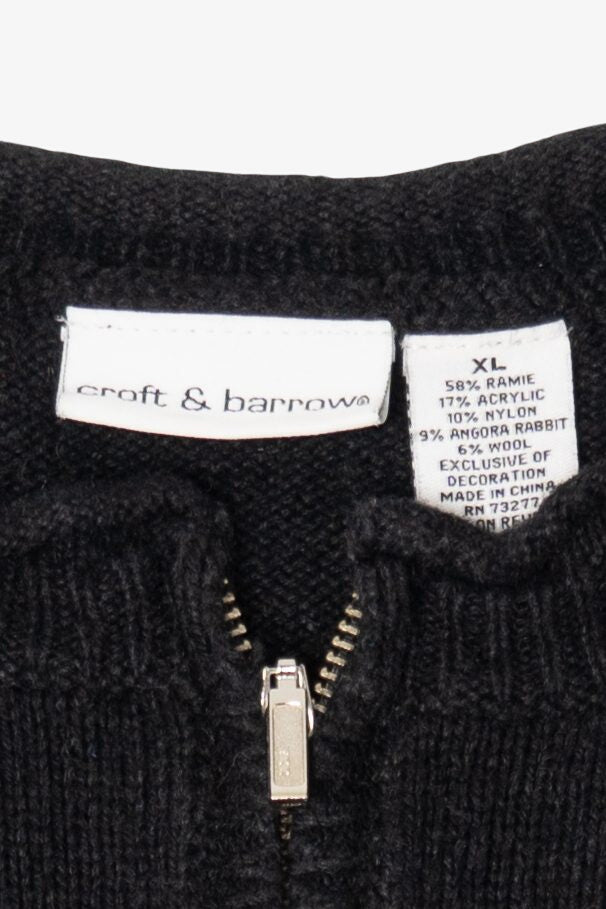 Vintage Black I"ce Skating Winter Snowmen" Ugly Christmas Cardigan