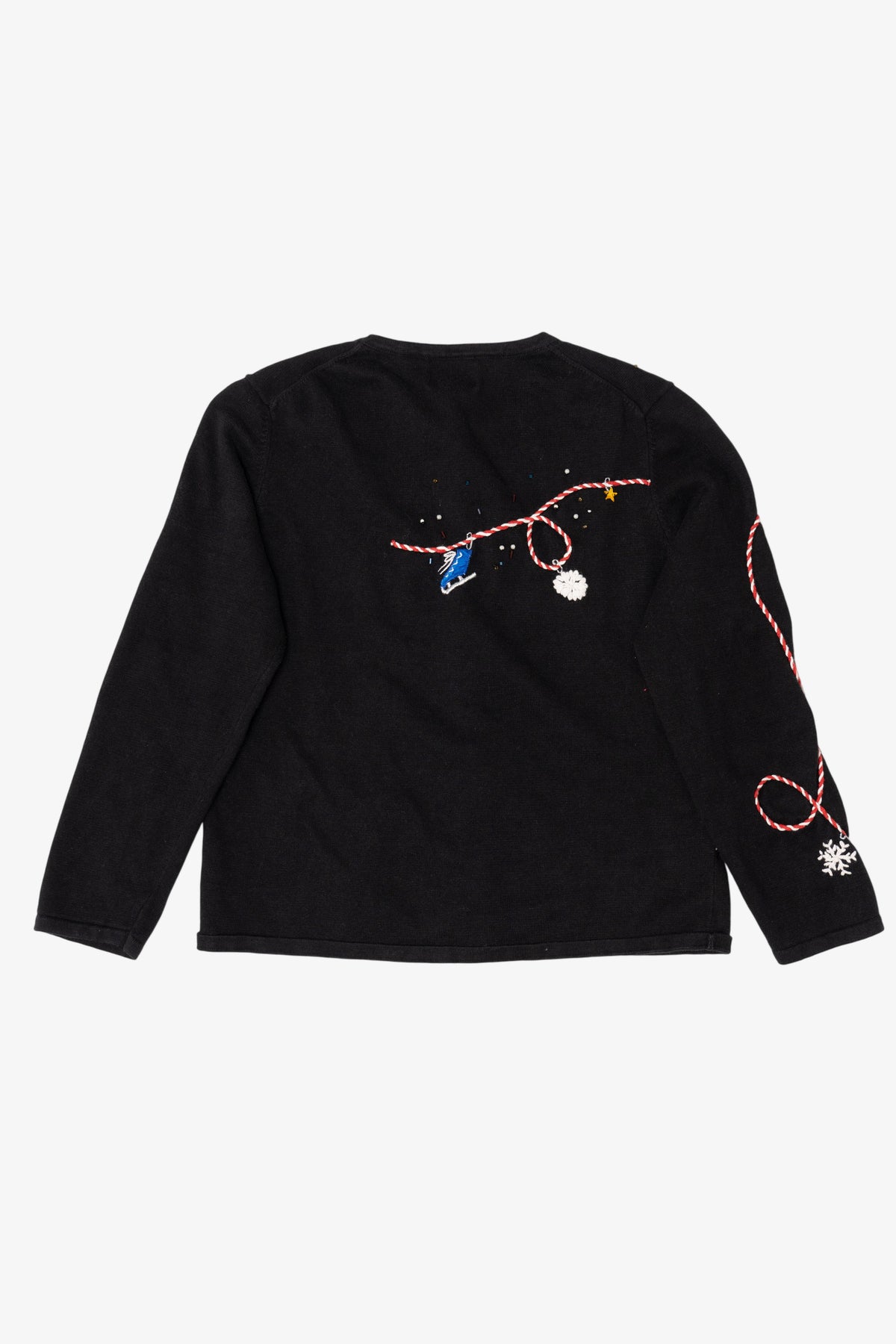 Vintage Black Designers Originals Studio Ugly Christmas Cardigan (1990s)