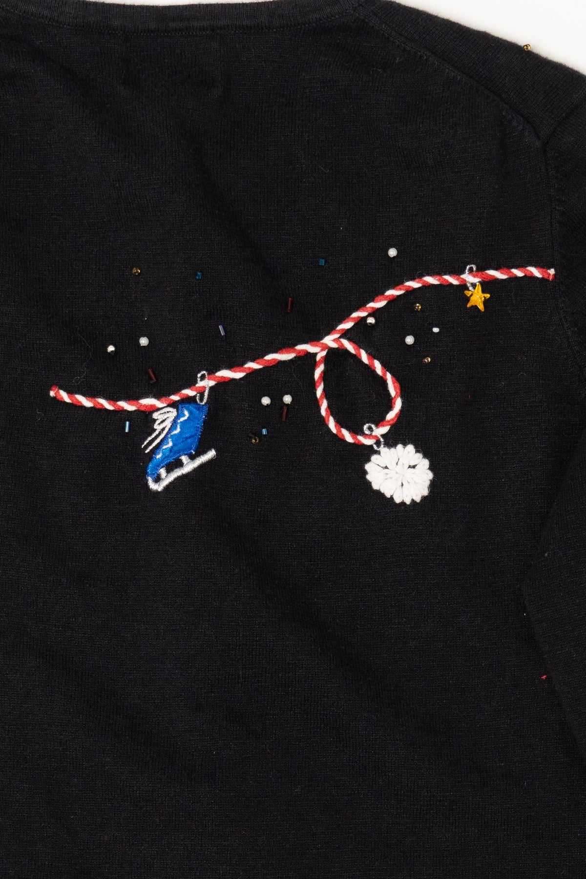 Vintage Black Designers Originals Studio Ugly Christmas Cardigan (1990s)
