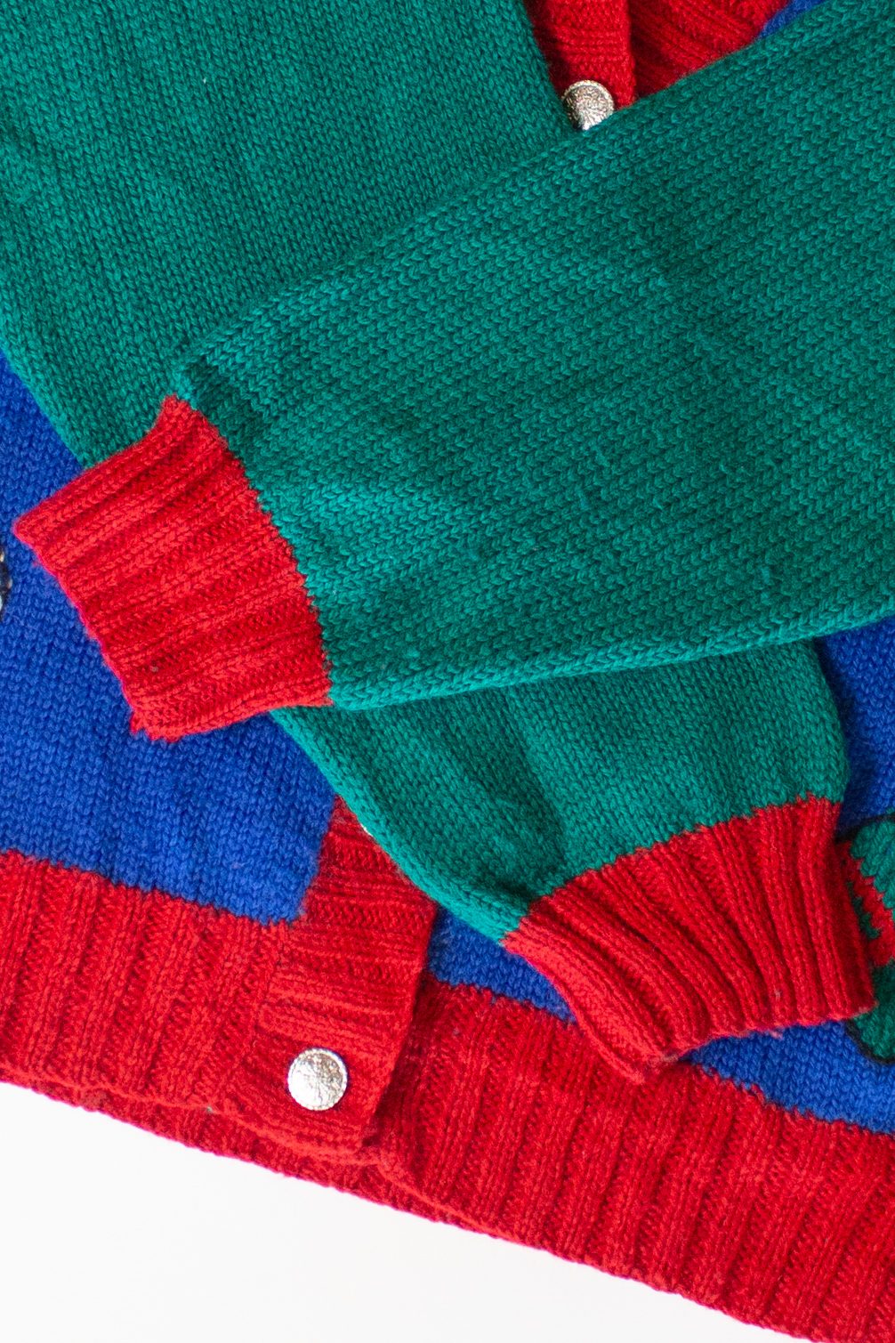 Vintage Allen Jolly Christmas Cardigan (1990s)