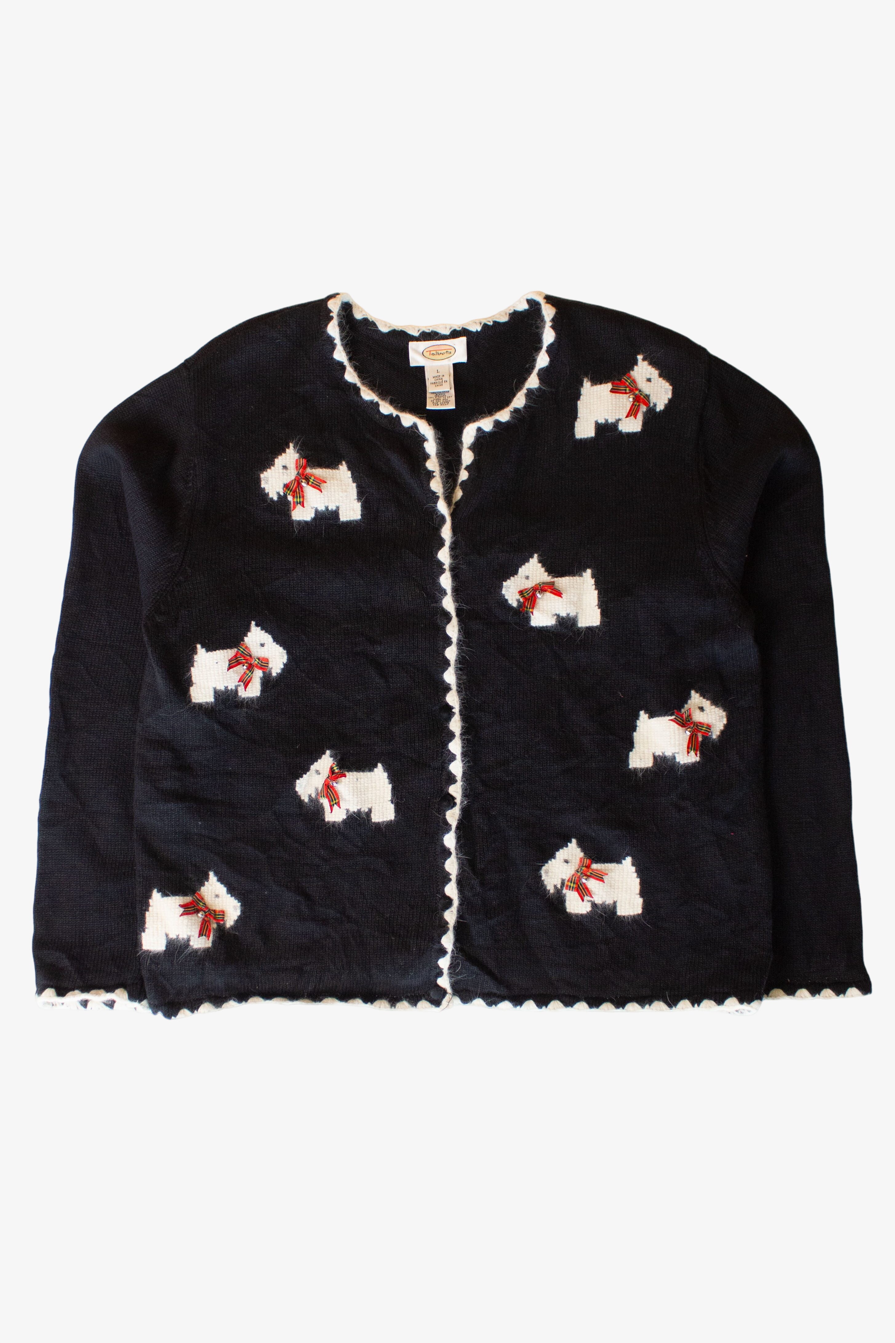 Vintage Terriers Christmas Cardigan (1990s)