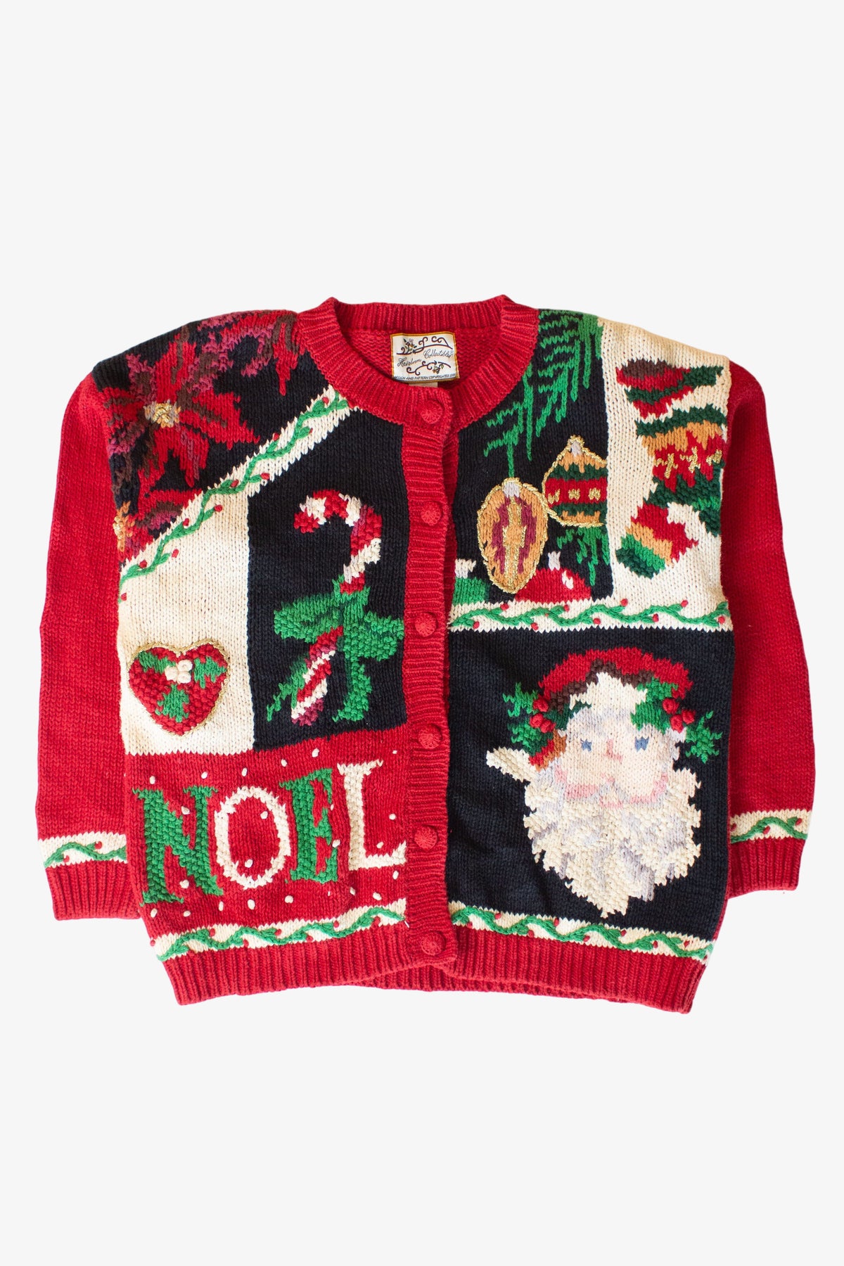 Vintage Heirloom Collectibles Noel Christmas Cardigan (1990s)