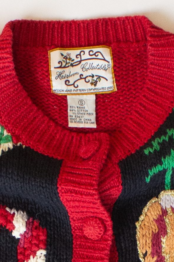 Vintage Heirloom Collectibles Noel Christmas Cardigan (1990s)