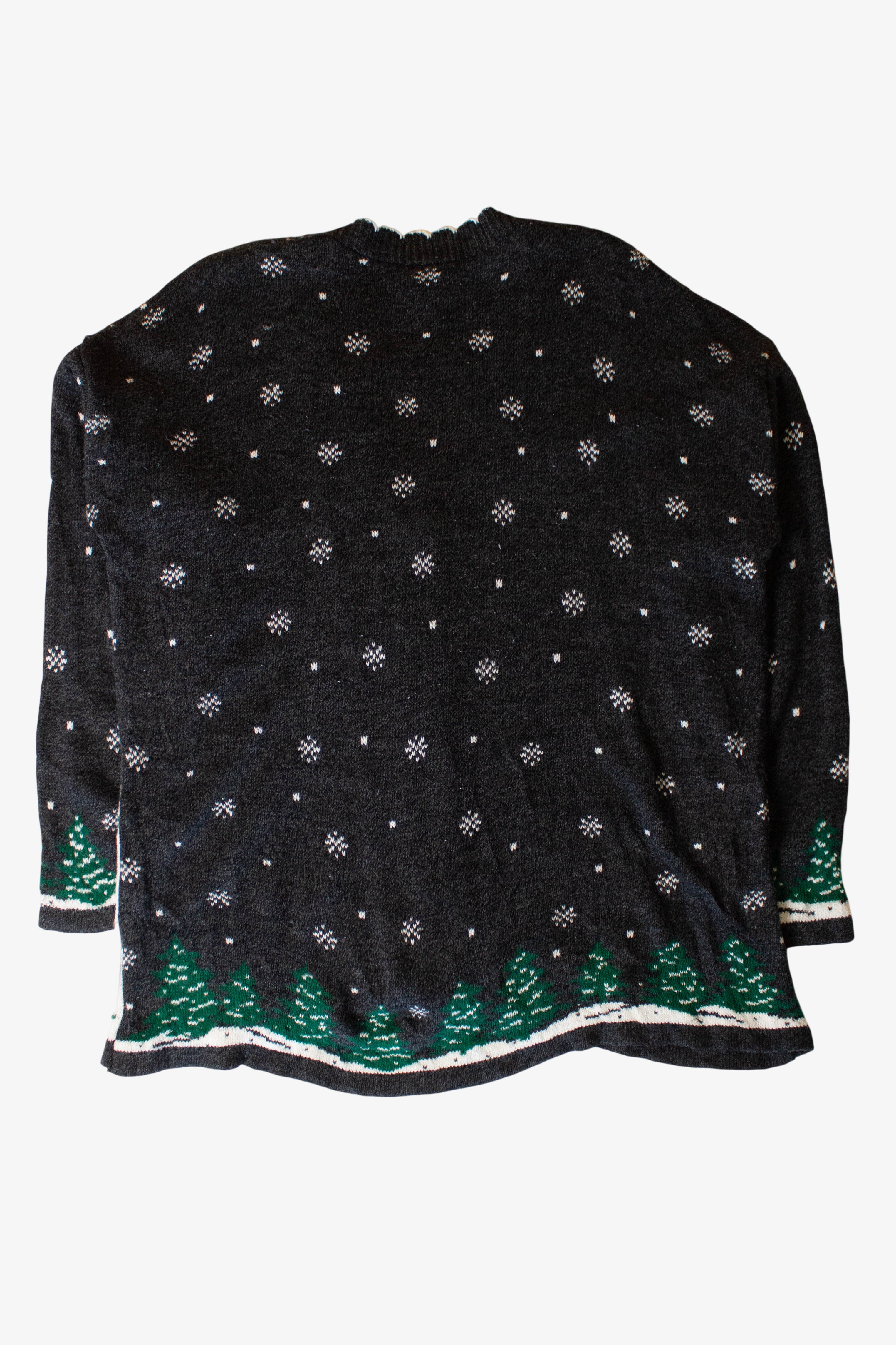 Vintage Bears On Skis Christmas Cardigan (1990s)