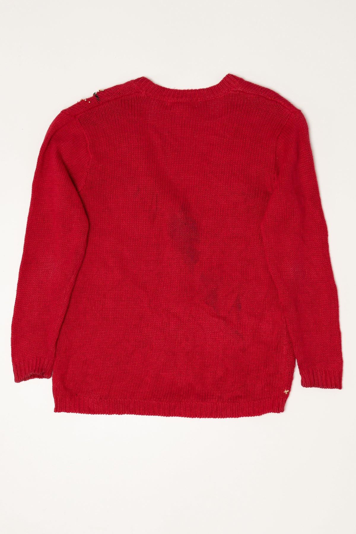 Vintage Red Petite Sophisticate Ugly Christmas Cardigan (1990s)
