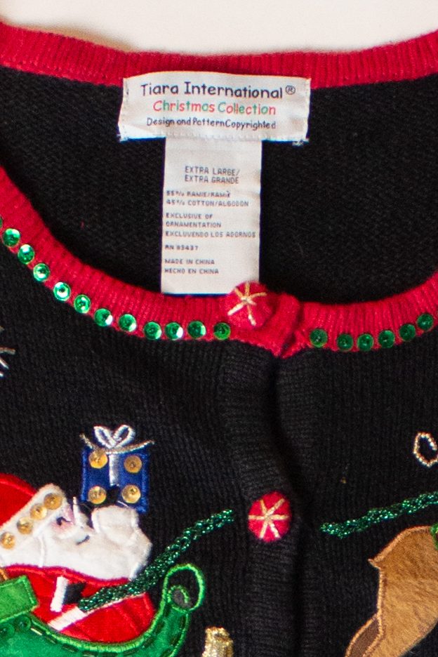 Vintage Reindeer Presents Christmas Cardigan (1990s)