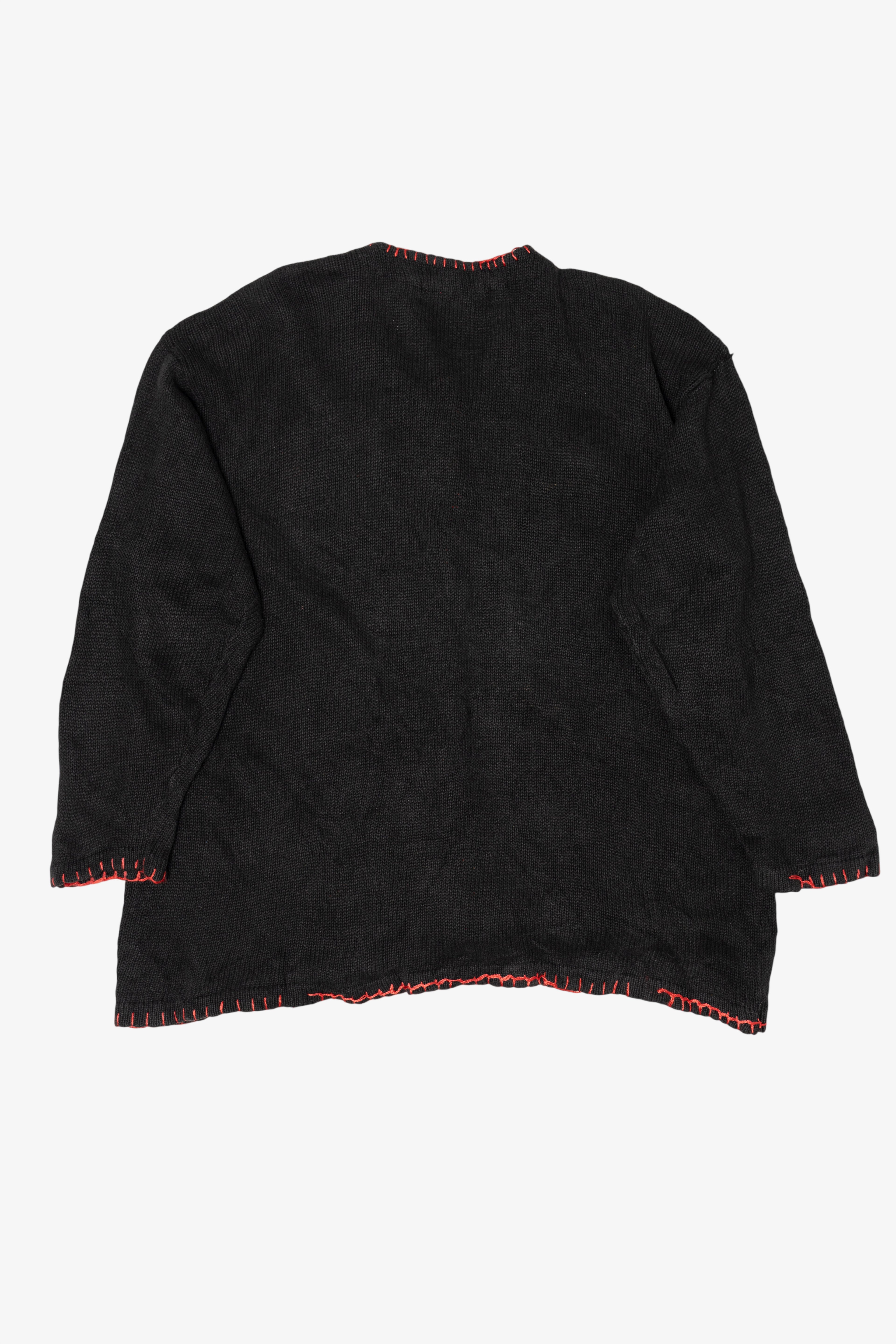 Vintage Black Victoria Women Ugly Christmas Cardigan (2000s)