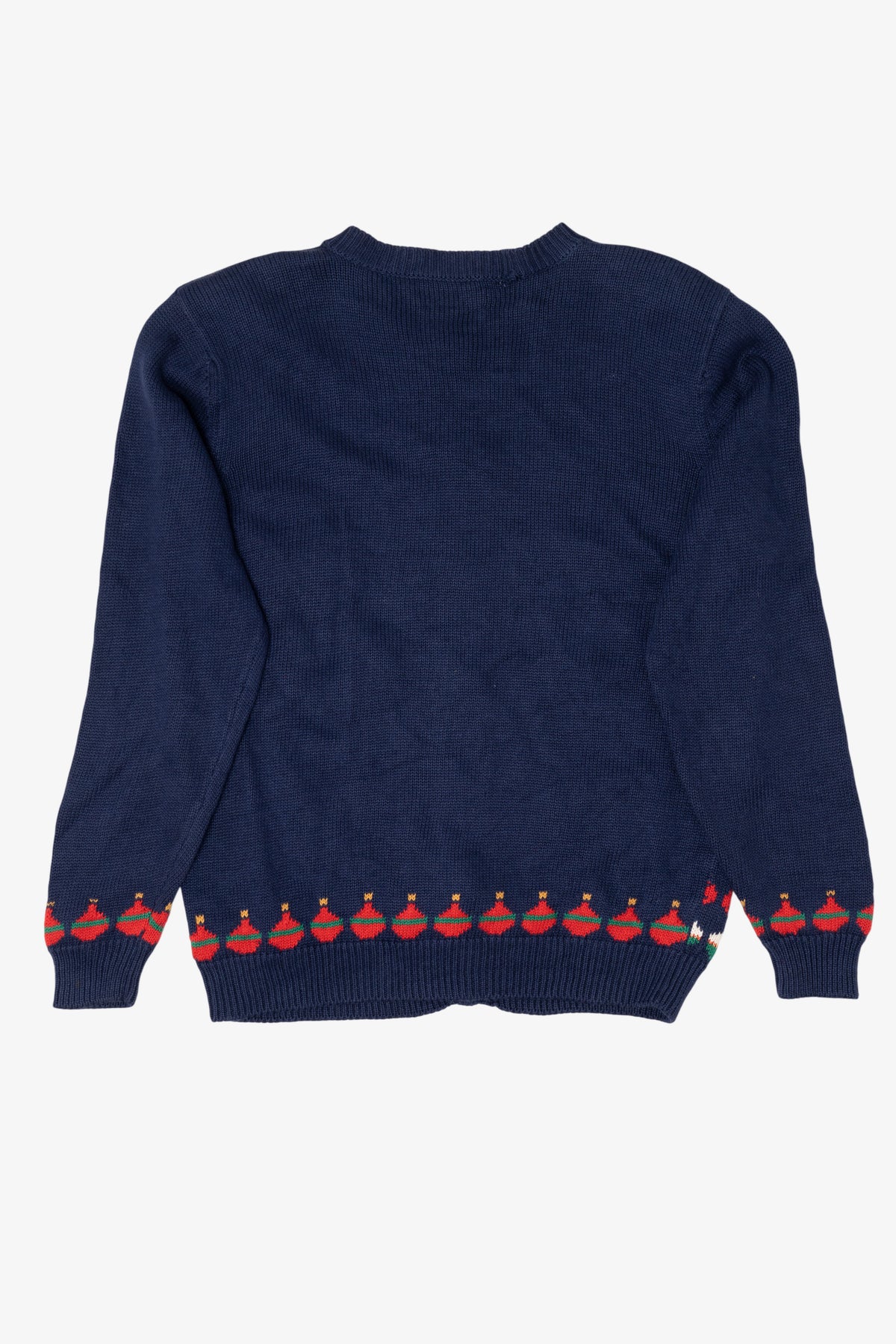 Vintage Navy Blue Susan Bristol Ugly Christmas Cardigan (1990s)