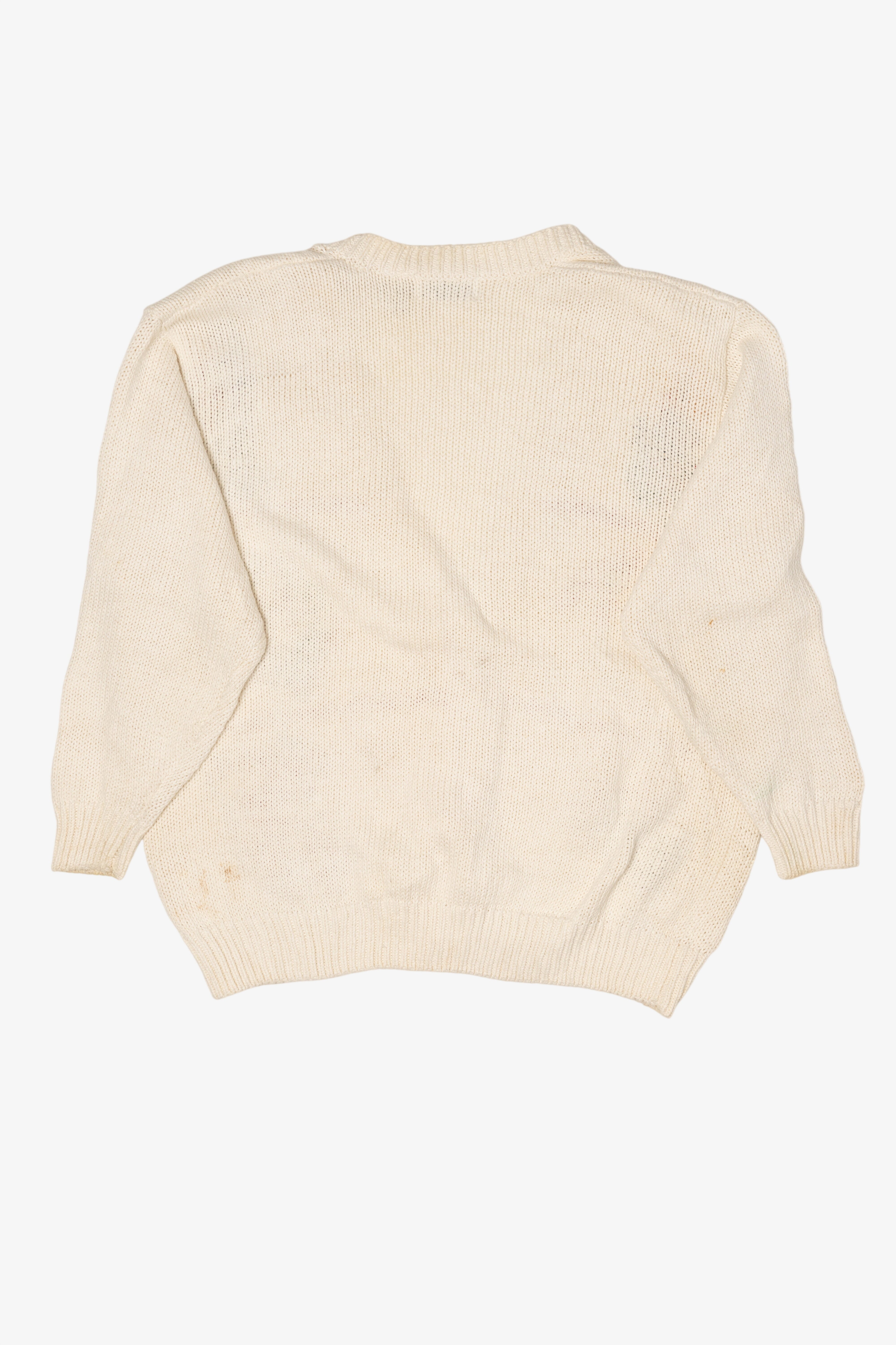 Vintage White Amanda Scott Ugly Christmas Cardigan (1990s)