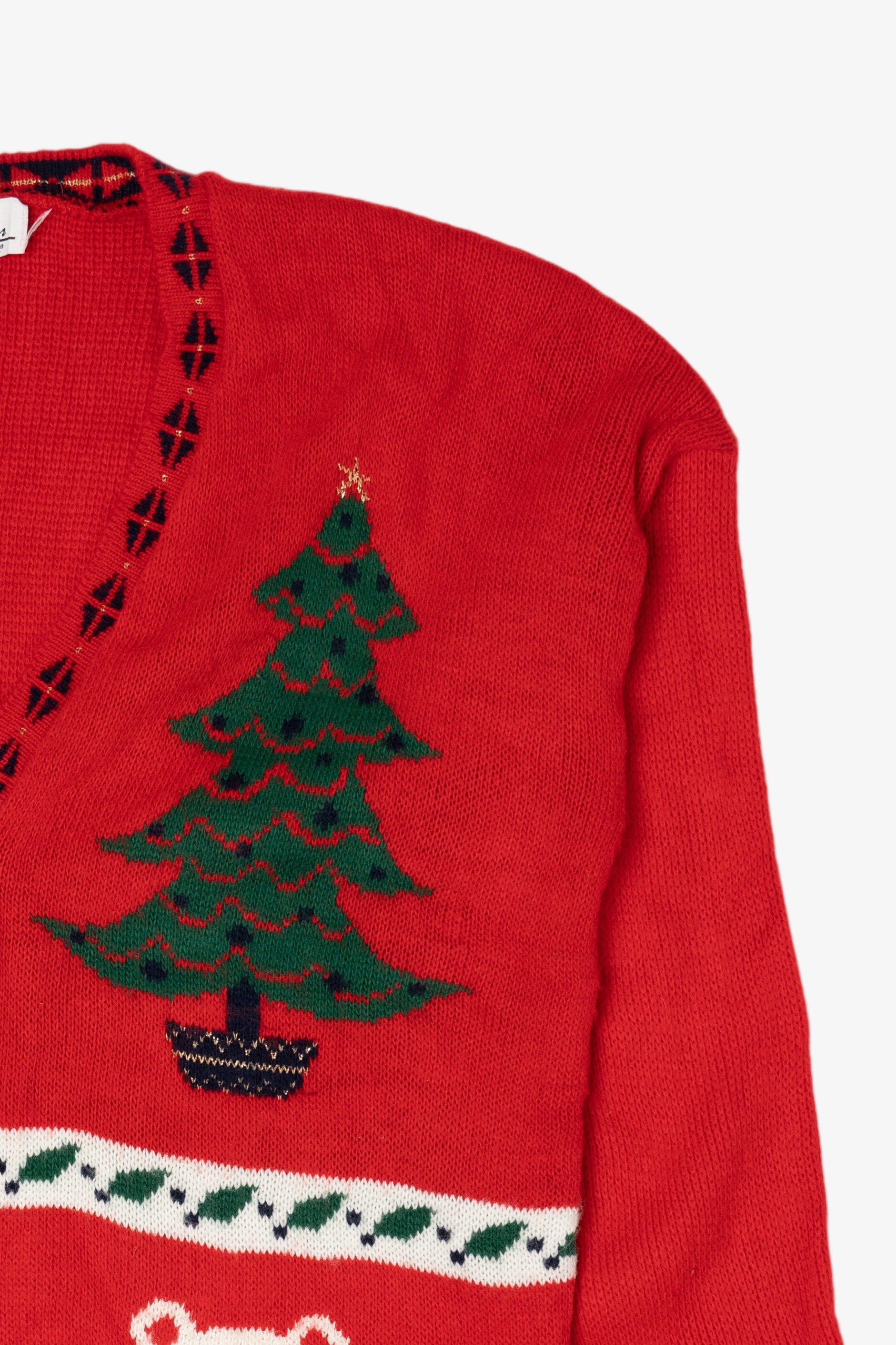 Vintage Red Private Eyes Ugly Christmas Pullover (1990s)