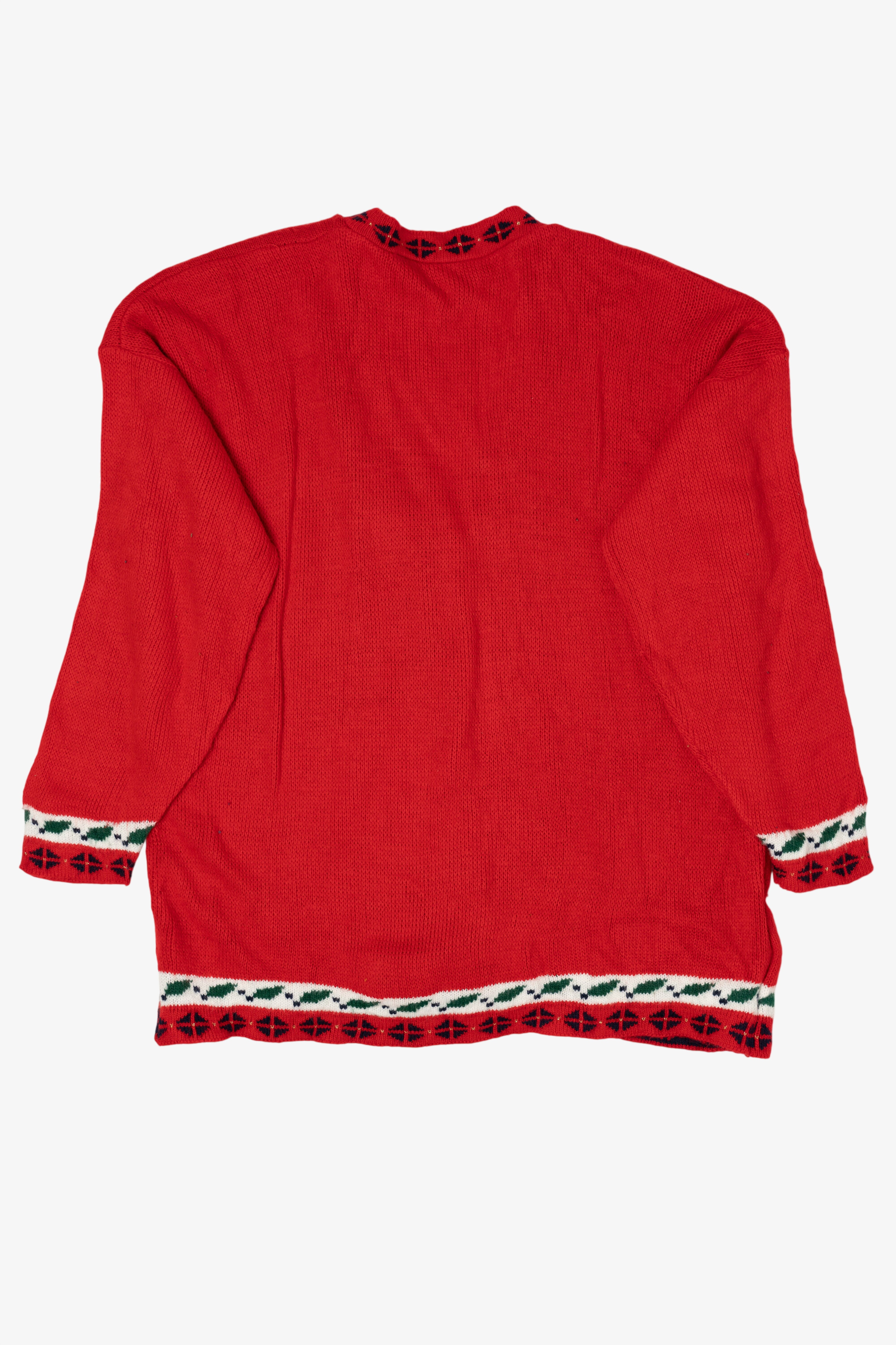 Vintage Red Private Eyes Ugly Christmas Pullover (1990s)