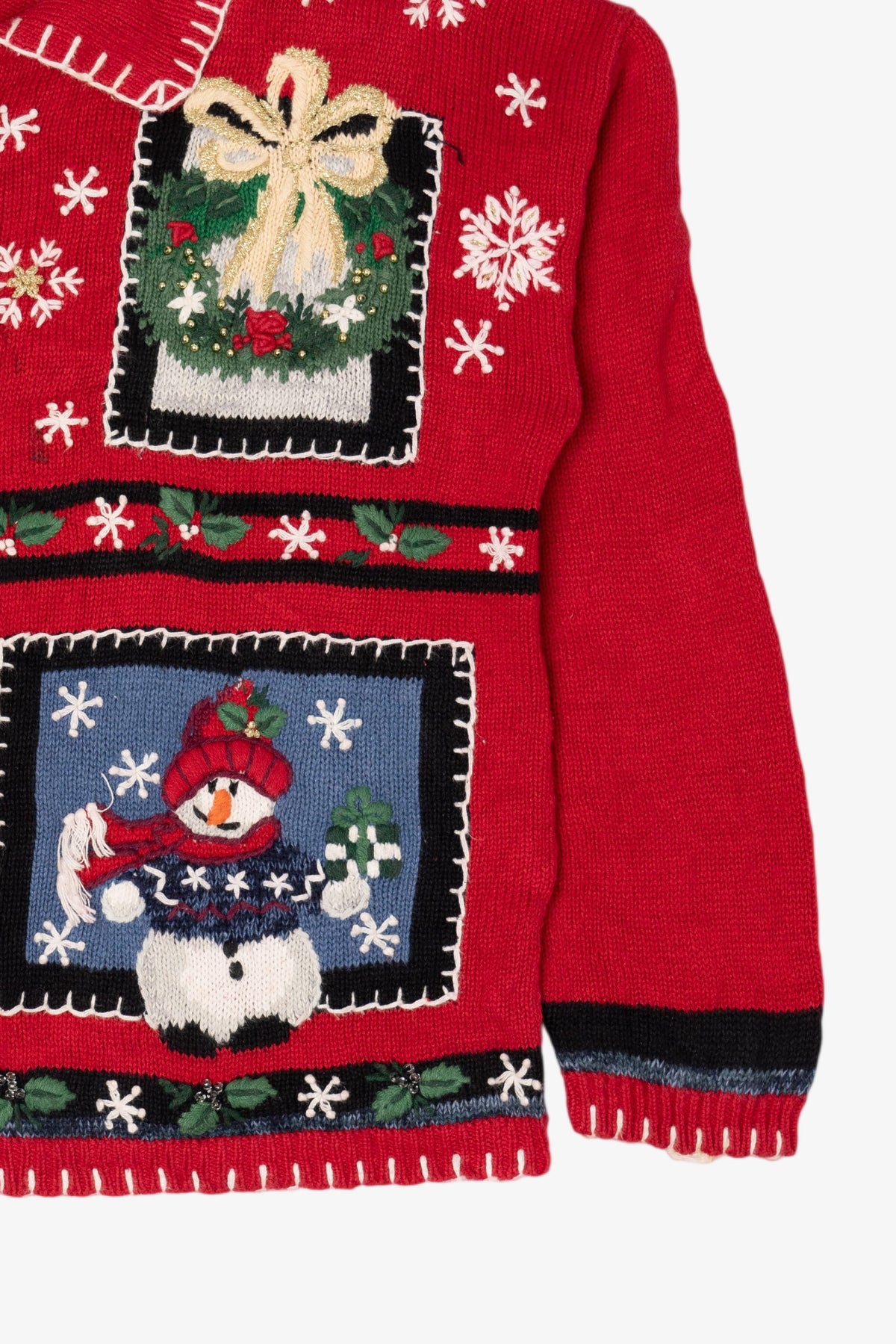 Vintage Red Tiara International Ugly Christmas Cardigan (2000s)