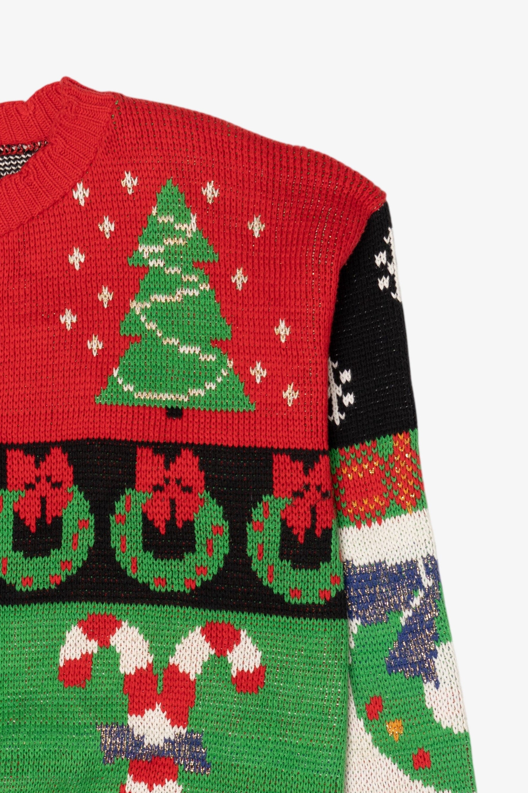 Vintage Red Sweater Loft Ugly Christmas Cardigan (1990s)
