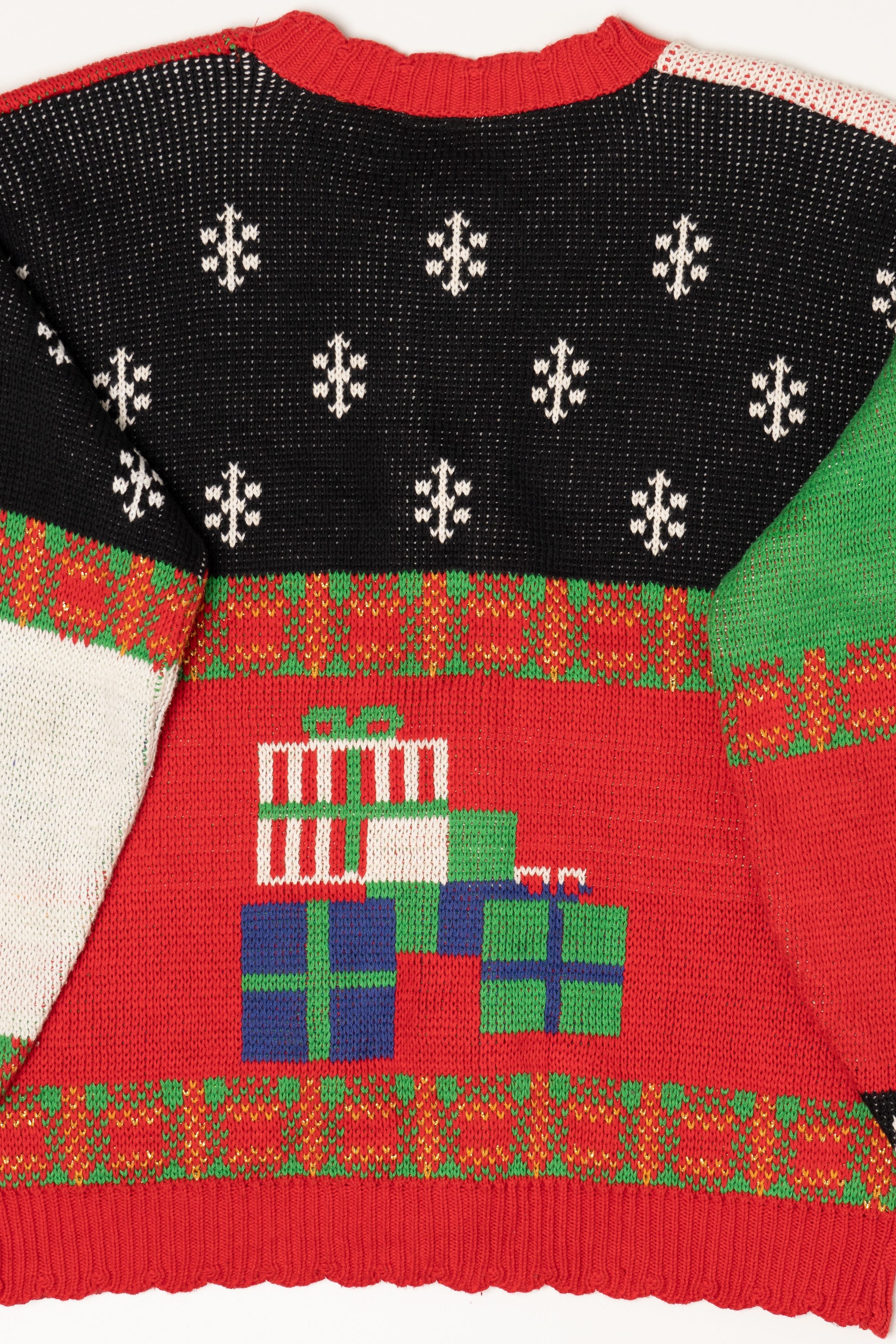 Vintage Red Sweater Loft Ugly Christmas Cardigan (1990s)