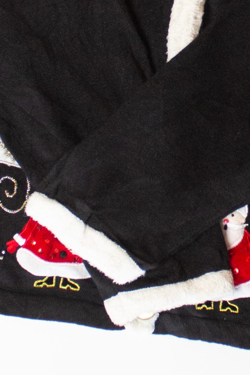 Vintage Santa Pyramids Ugly Christmas Cardigan (1990s)