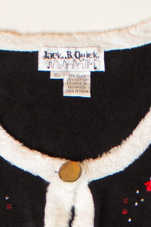 Vintage Santa Pyramids Ugly Christmas Cardigan (1990s)