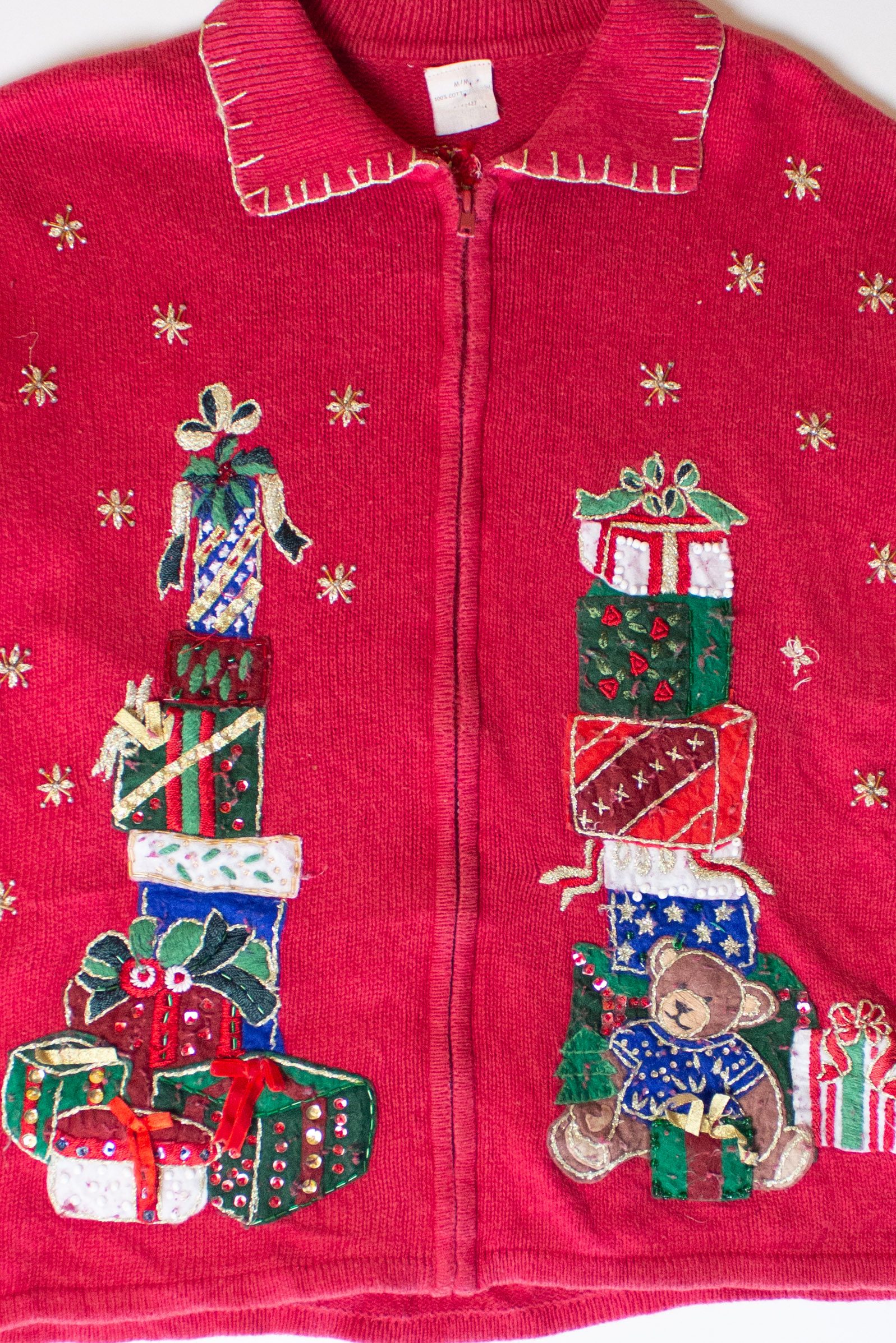 Vintage Gift Stacks Christmas Cardigan (1990s)