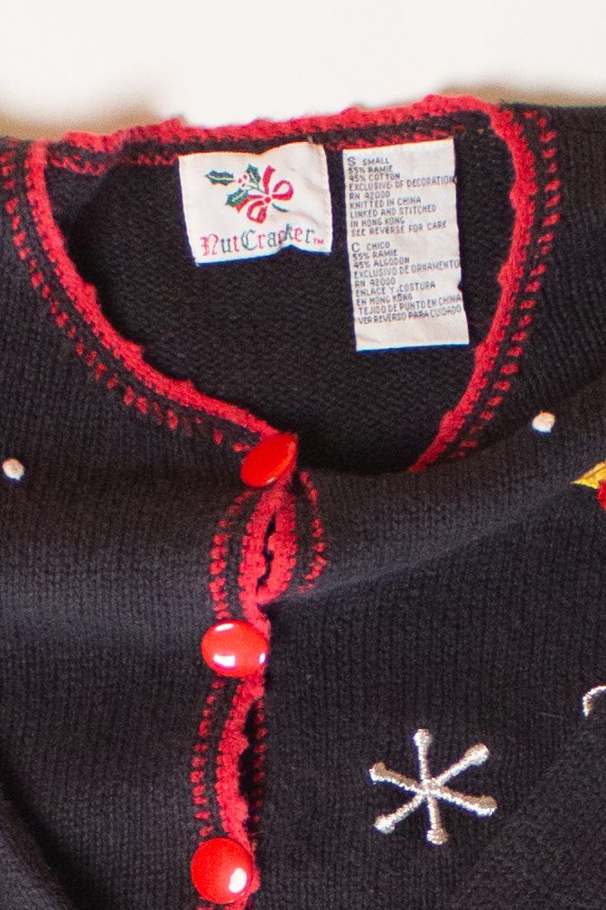 Vintage Skating Bears Christmas Cardigan (1990s)