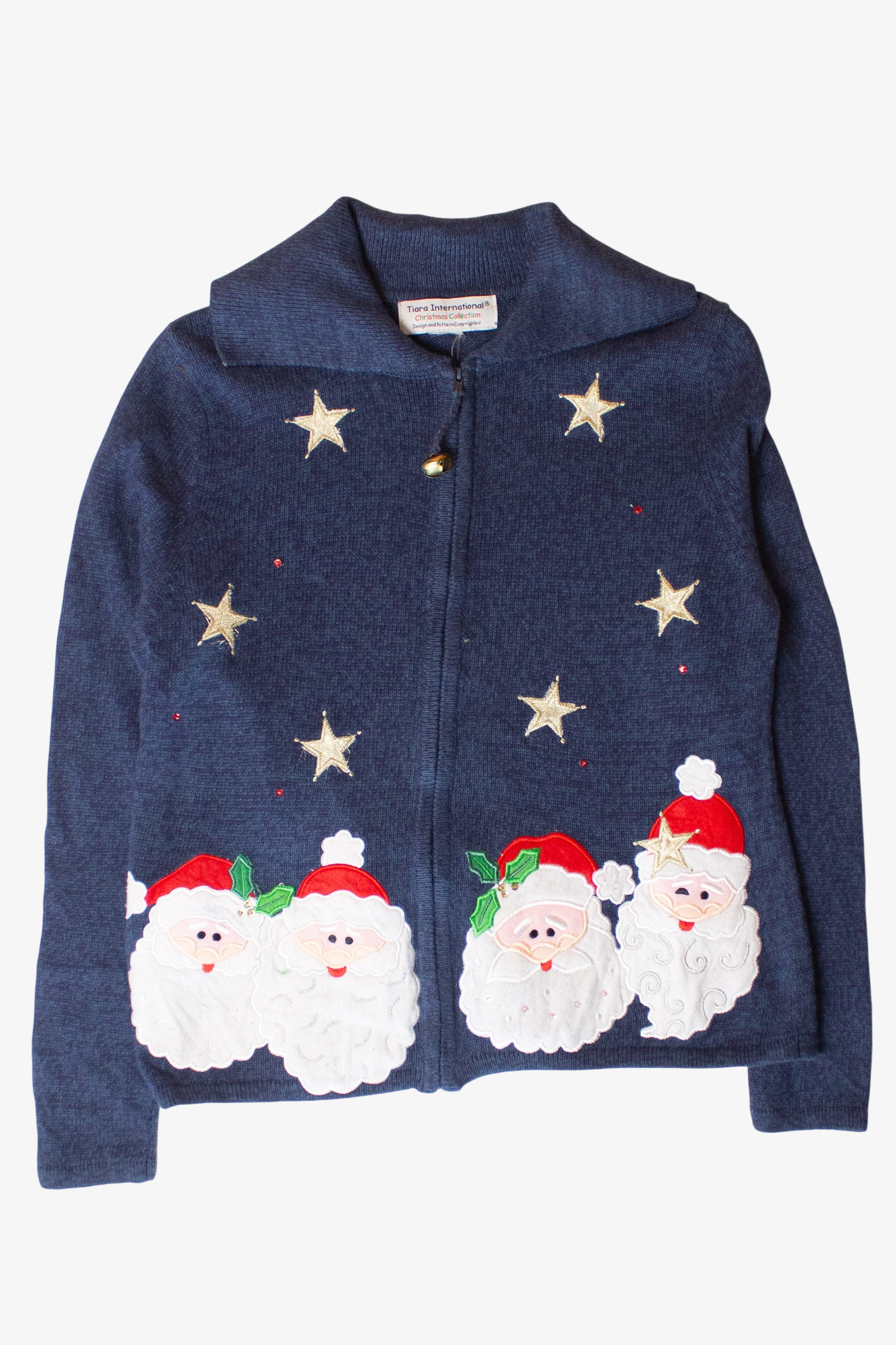 Vintage Santa Stars Christmas Cardigan (1990s)