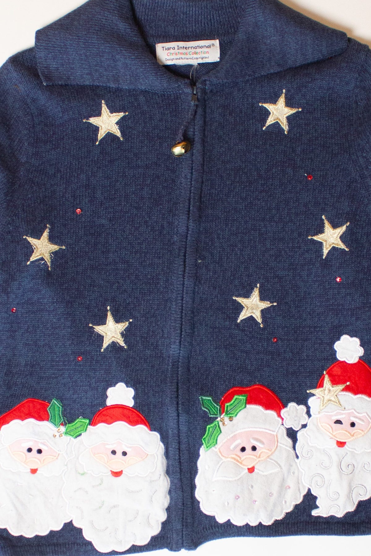 Vintage Santa Stars Christmas Cardigan (1990s)