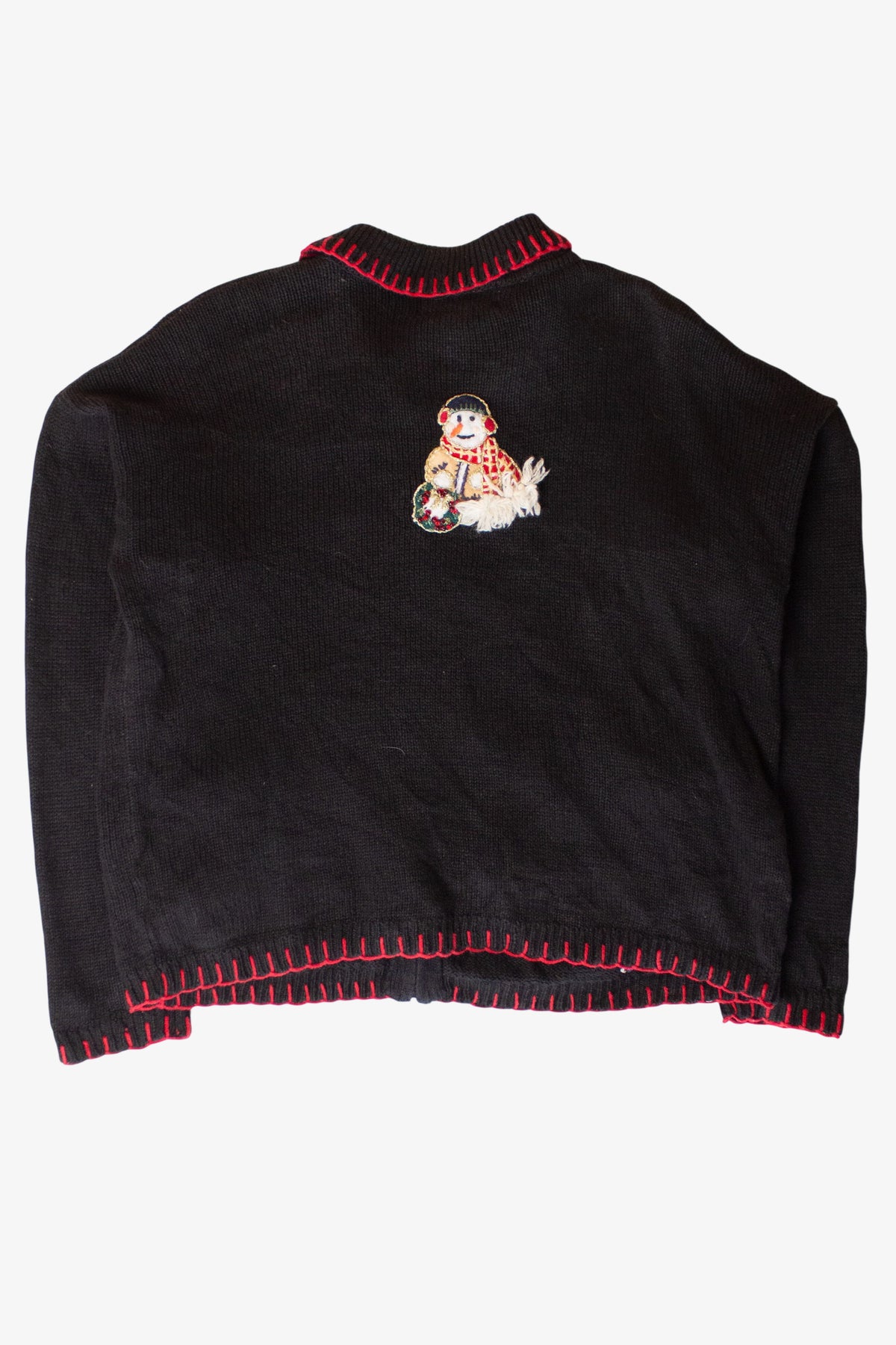 Vintage Snowman Families Ugly Christmas Cardigan (1990s)