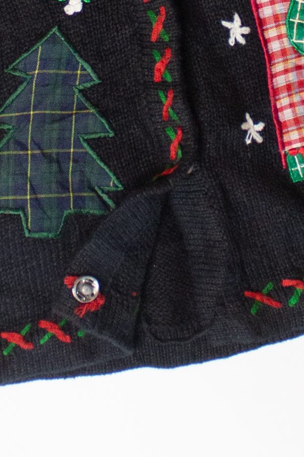 Vintage Patch Collage Christmas Cardigan (2000s)