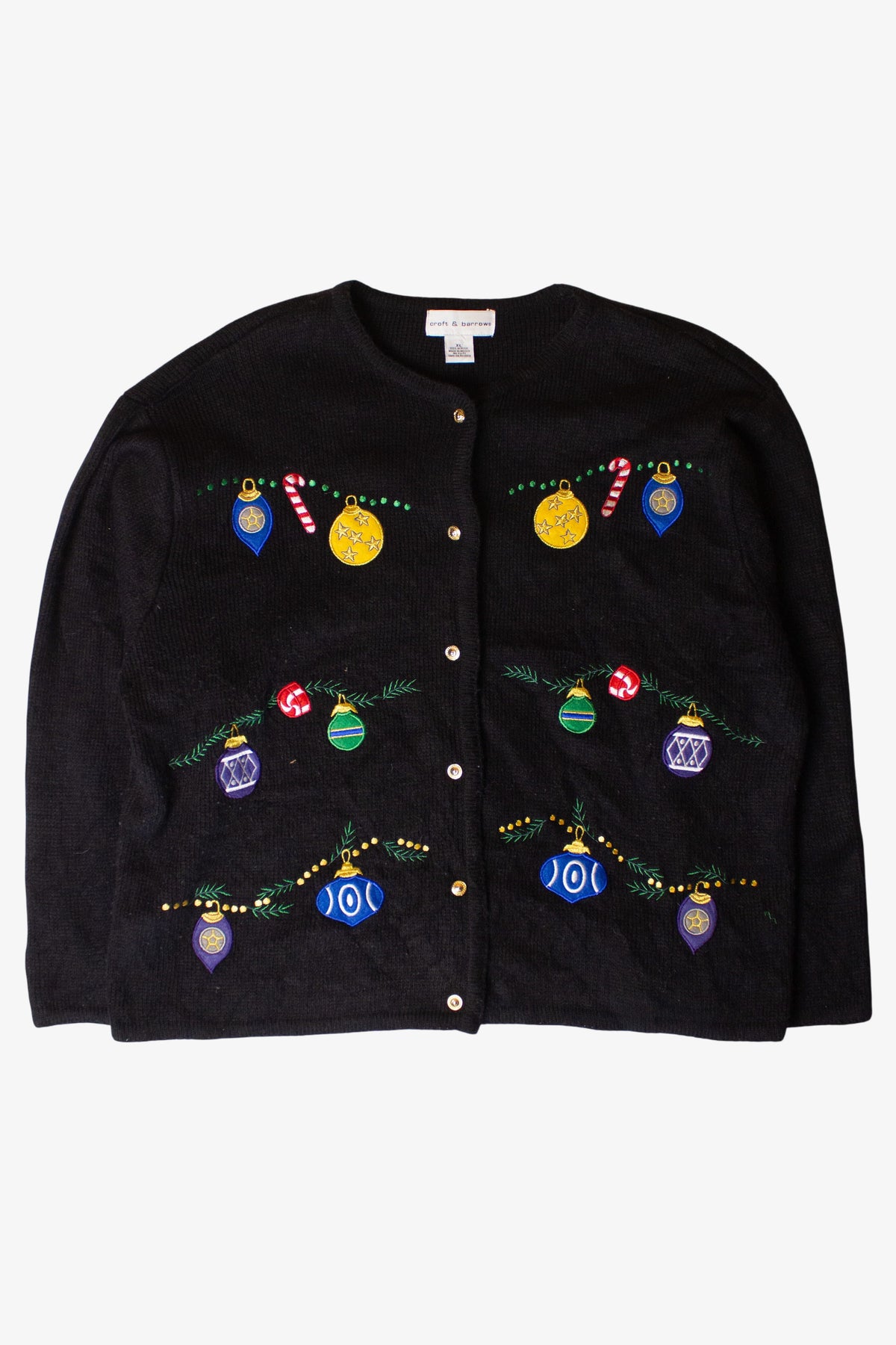 Vintage Croft & Barrow Ornaments Christmas Cardigan (2000s)