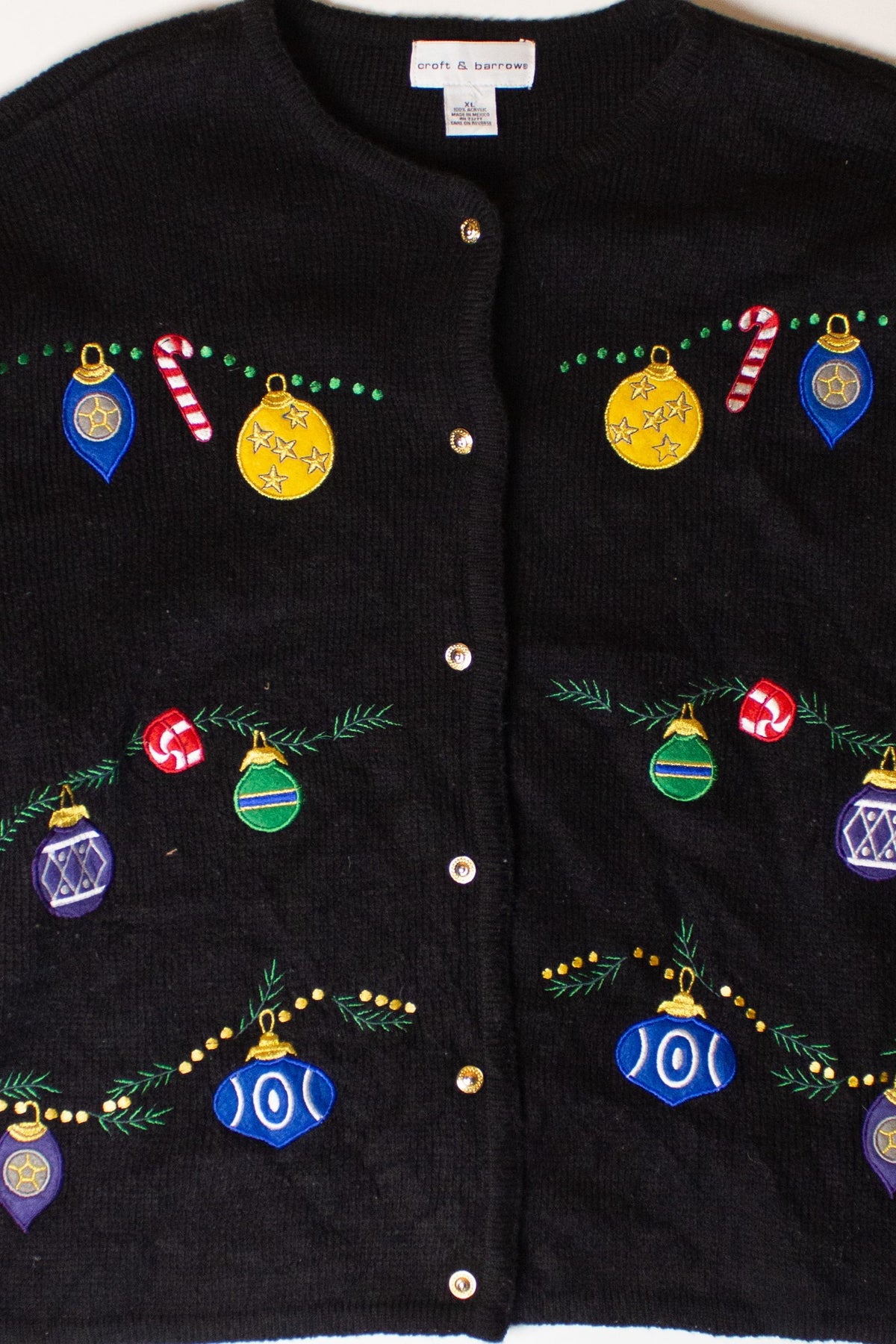 Vintage Croft & Barrow Ornaments Christmas Cardigan (2000s)