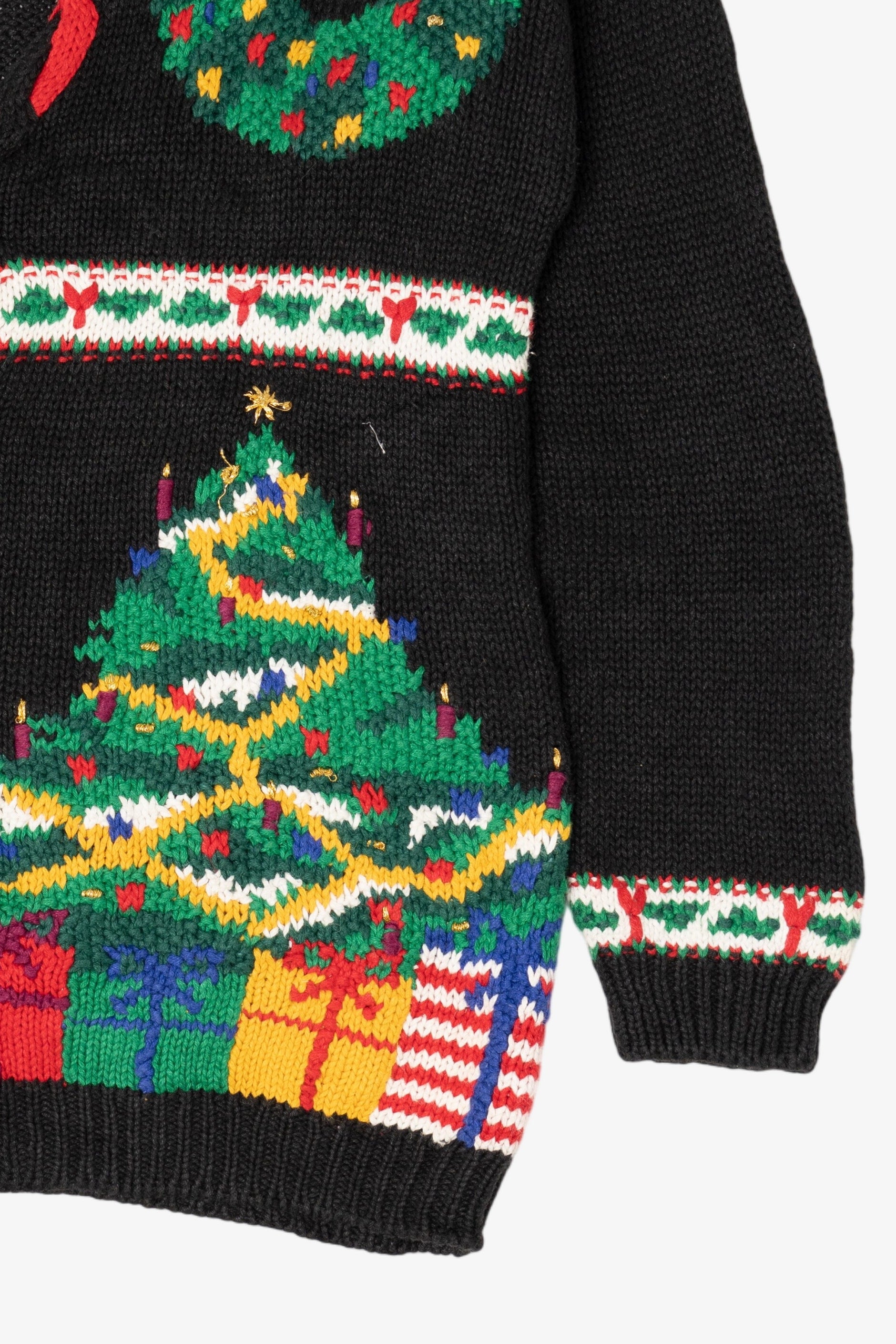 Vintage Black Hasting & Smith Ugly Christmas Cardigan (1990s)