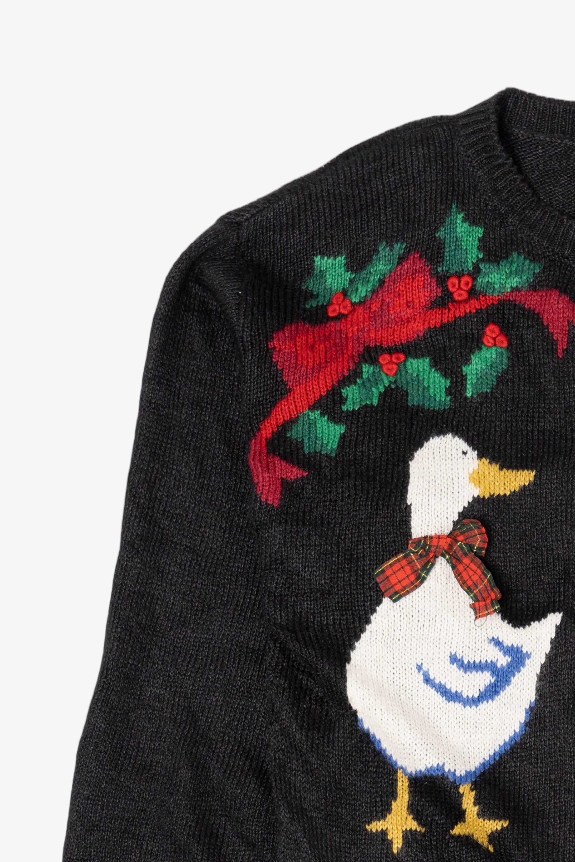 Vintage Black Jantzen Geese Ugly Christmas Cardigan (1990s)