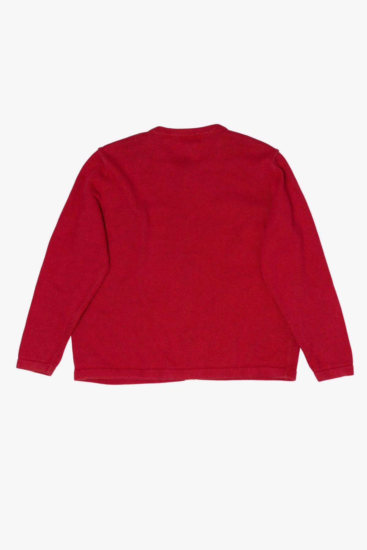 Vintage Red Merry & Bright Cats Ugly Christmas Cardigan (2000s)