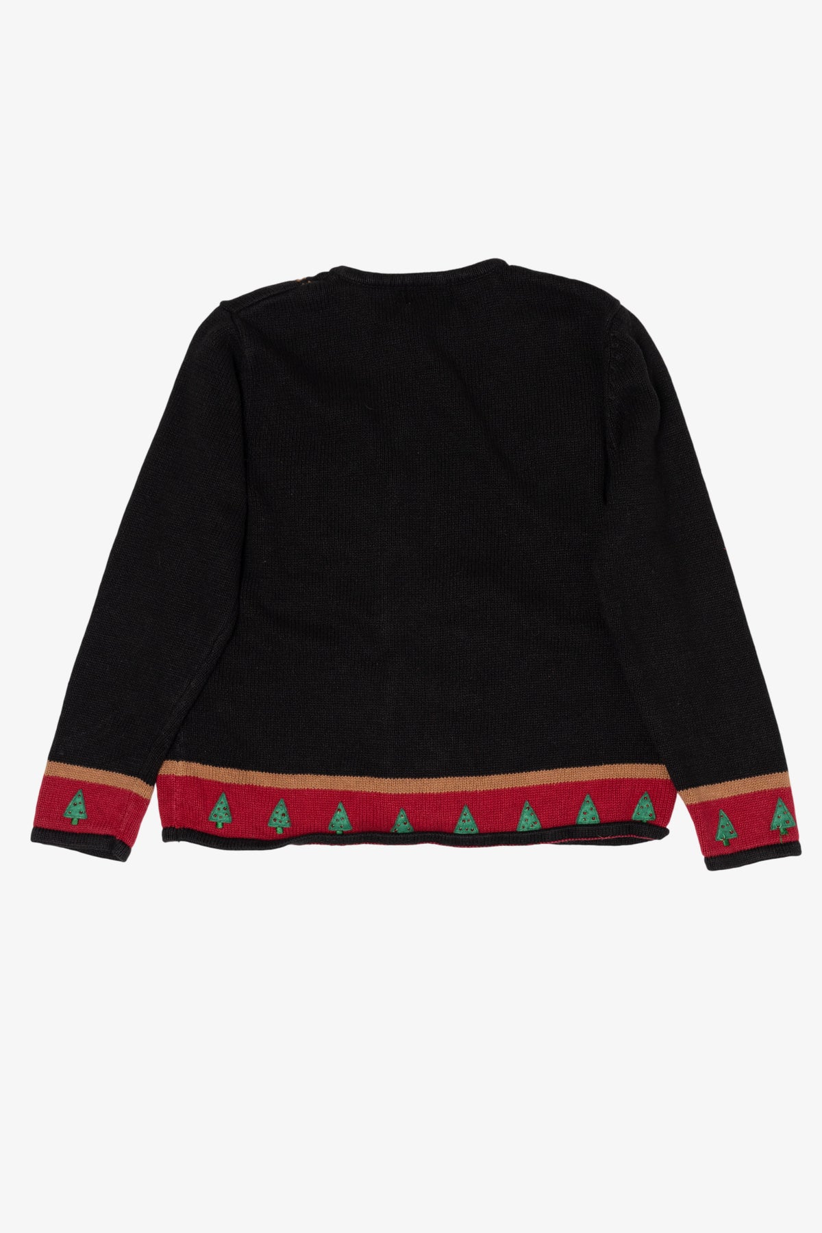 Vintage Black Designers Originals Studio Santa Ugly Christmas Cardigan (1990s)