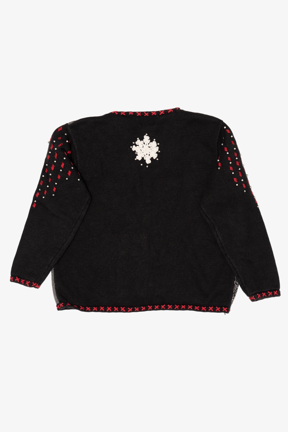 Vintage Gray Designers Originals Studio Dogs Christmas Cardigan (1990s)