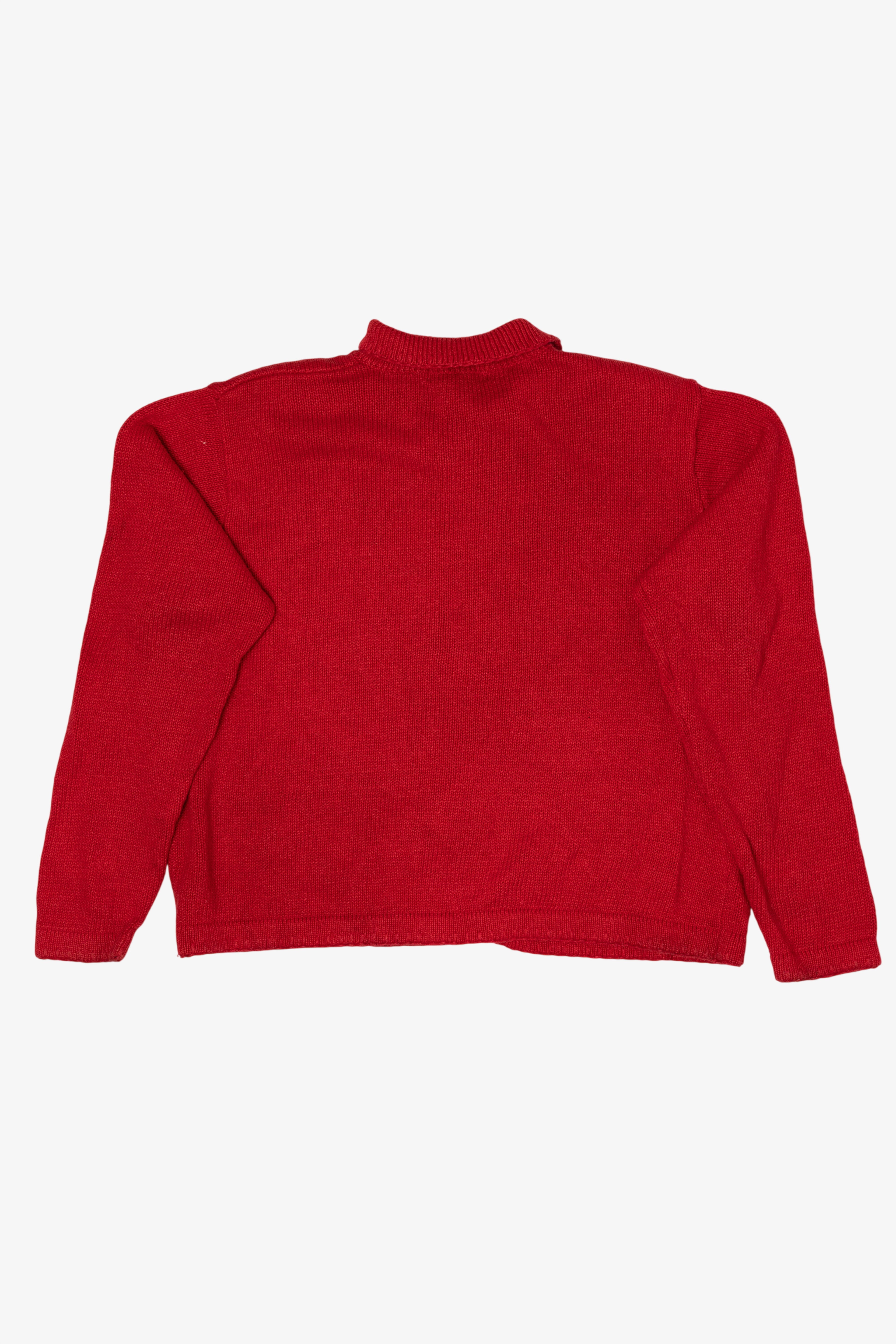 Vintage Red Victoria Jones Toys Ugly Christmas Cardigan (1990s)