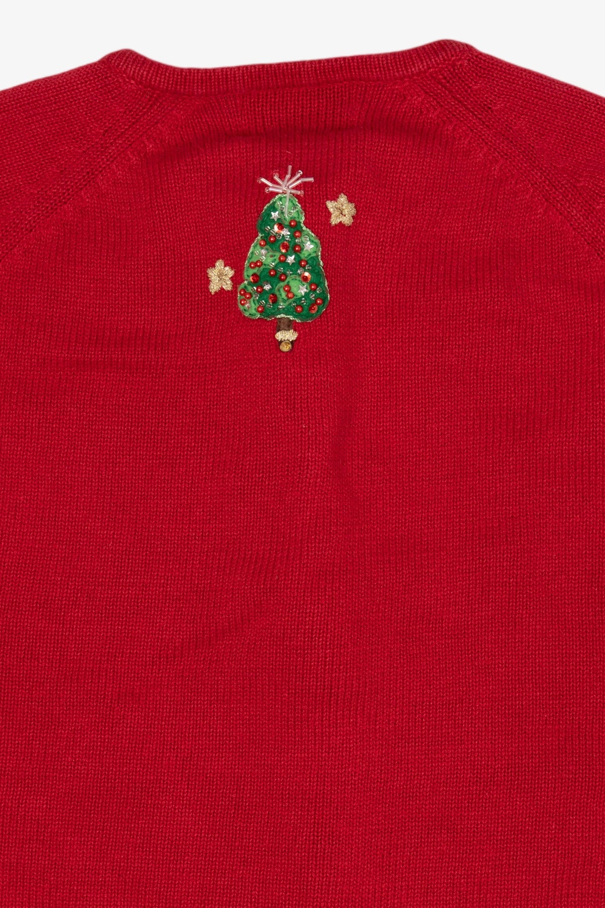 Vintage Red Tiara International Trees Ugly Christmas Cardigan (2000s)