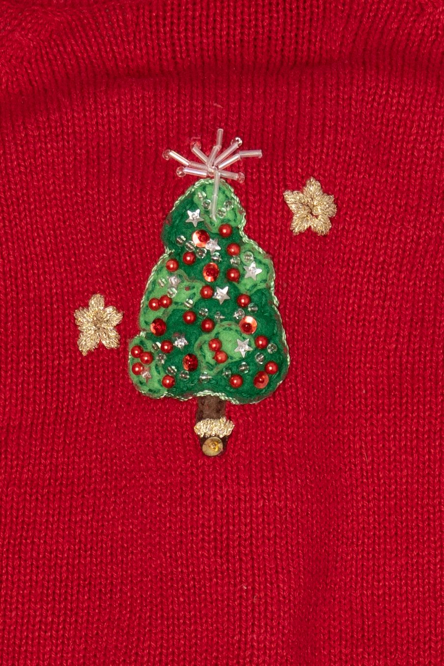 Vintage Red Tiara International Trees Ugly Christmas Cardigan (2000s)