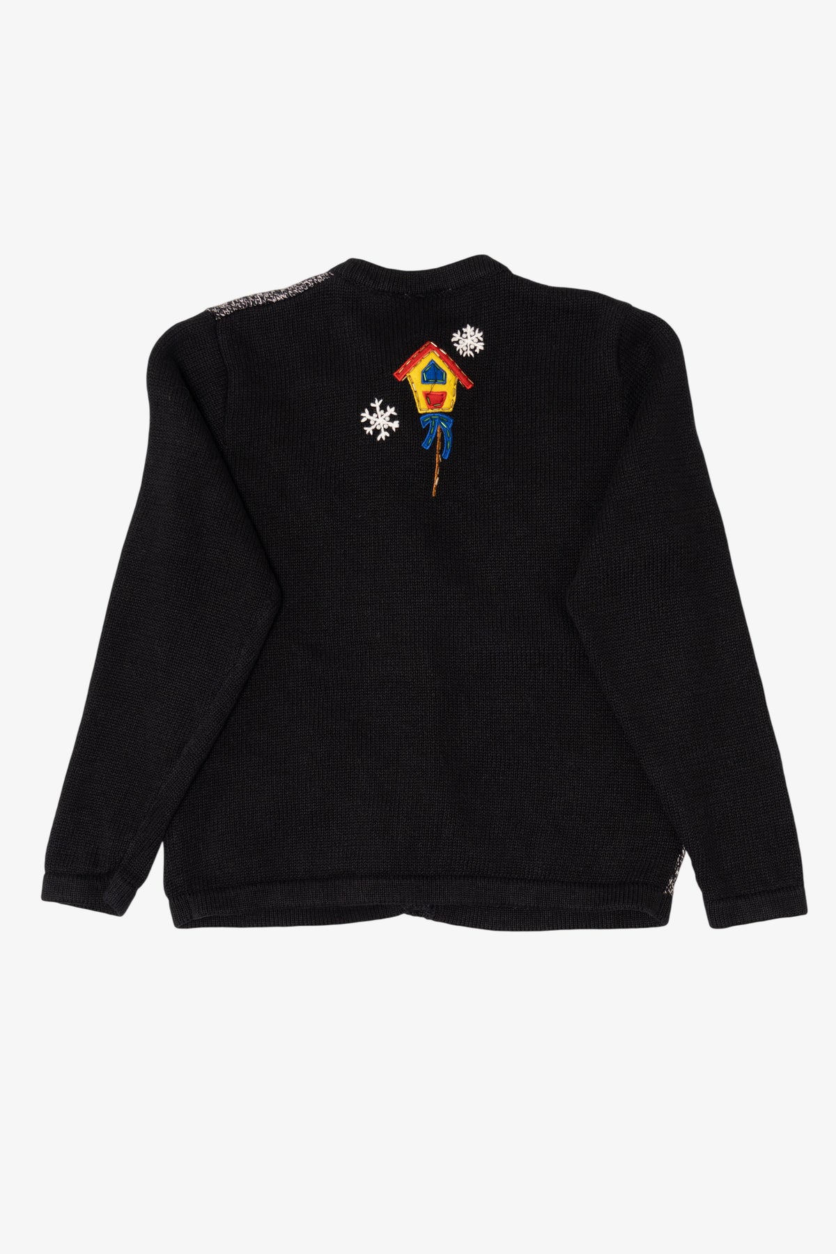 Vintage Black Bobbie Brooks Ugly Christmas Cardigan (1990s)