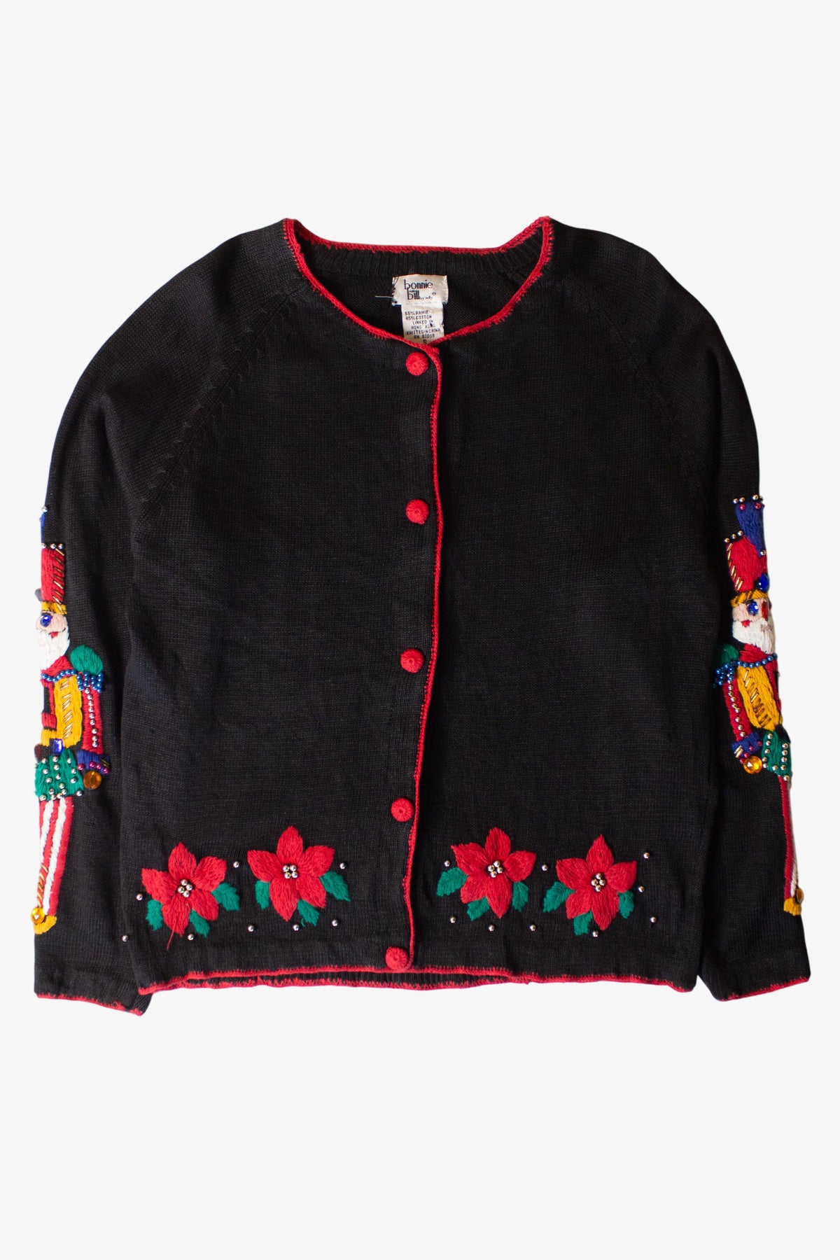 Vintage Bonnie And Bill Nutcrackers Christmas Cardigan (1990s)