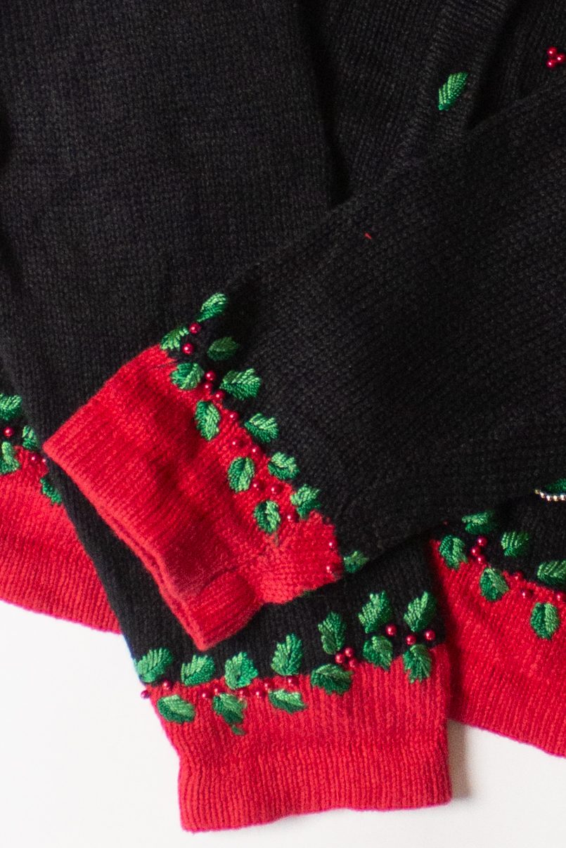 Vintage Victoria Jones Nutcrackers Christmas Cardigan (1990s)
