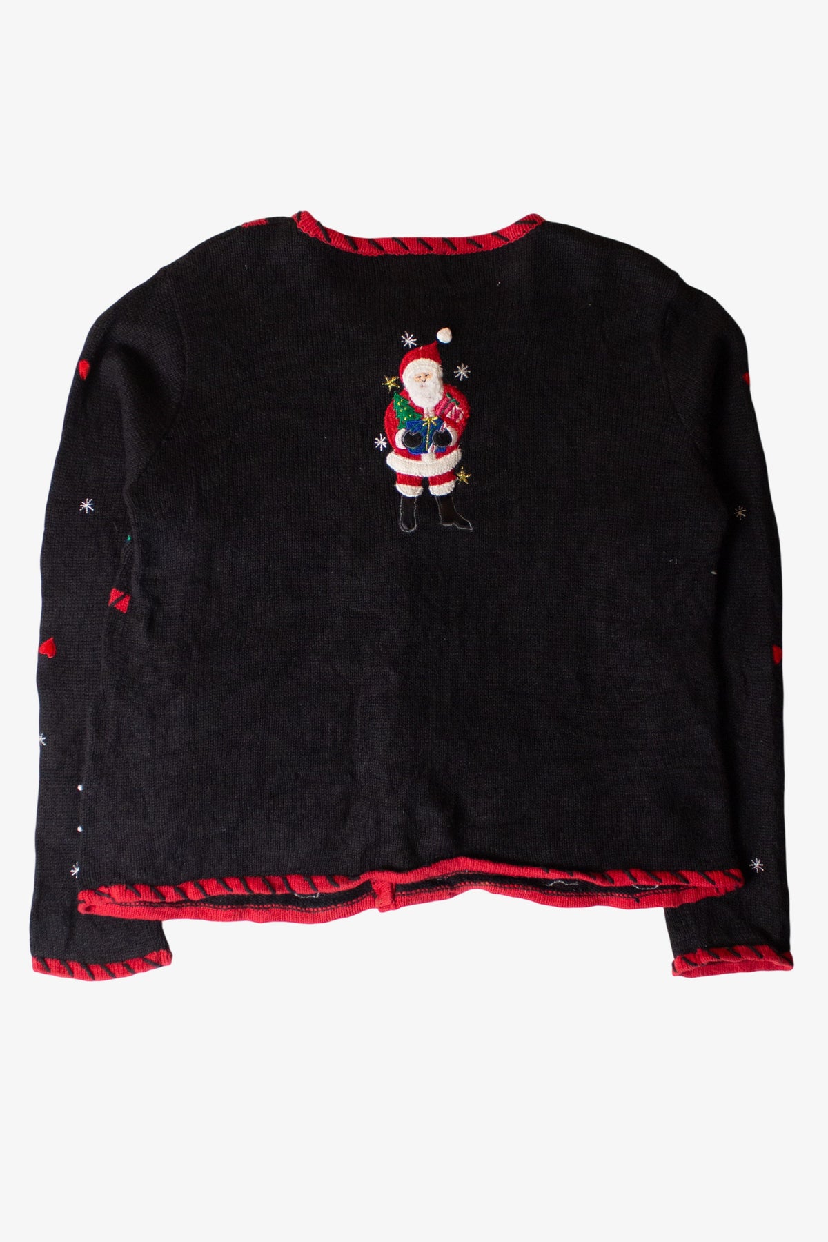 Vintage Santa Boxes Ugly Christmas Cardigan (1990s)