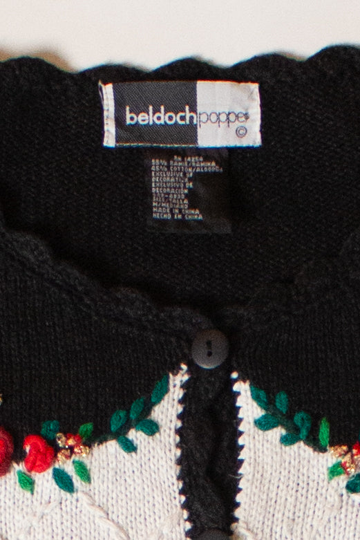 Vintage Beldoch Popper Trees Ugly Christmas Cardigan (1990s)