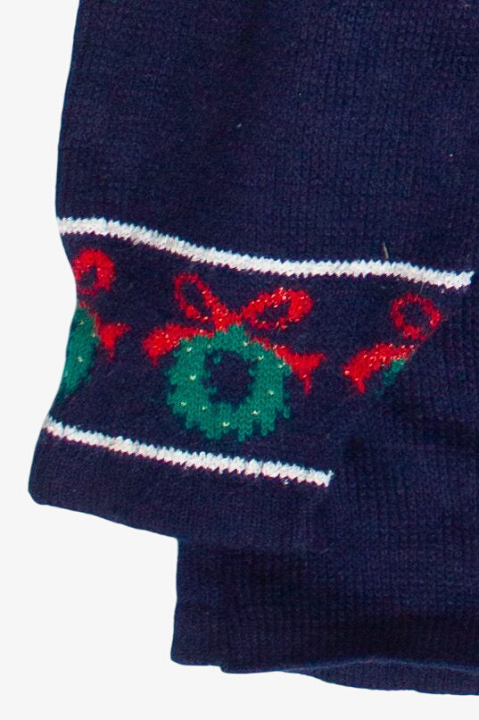 Vintage Wreath Pattern Nutcracker Ugly Christmas Sweater